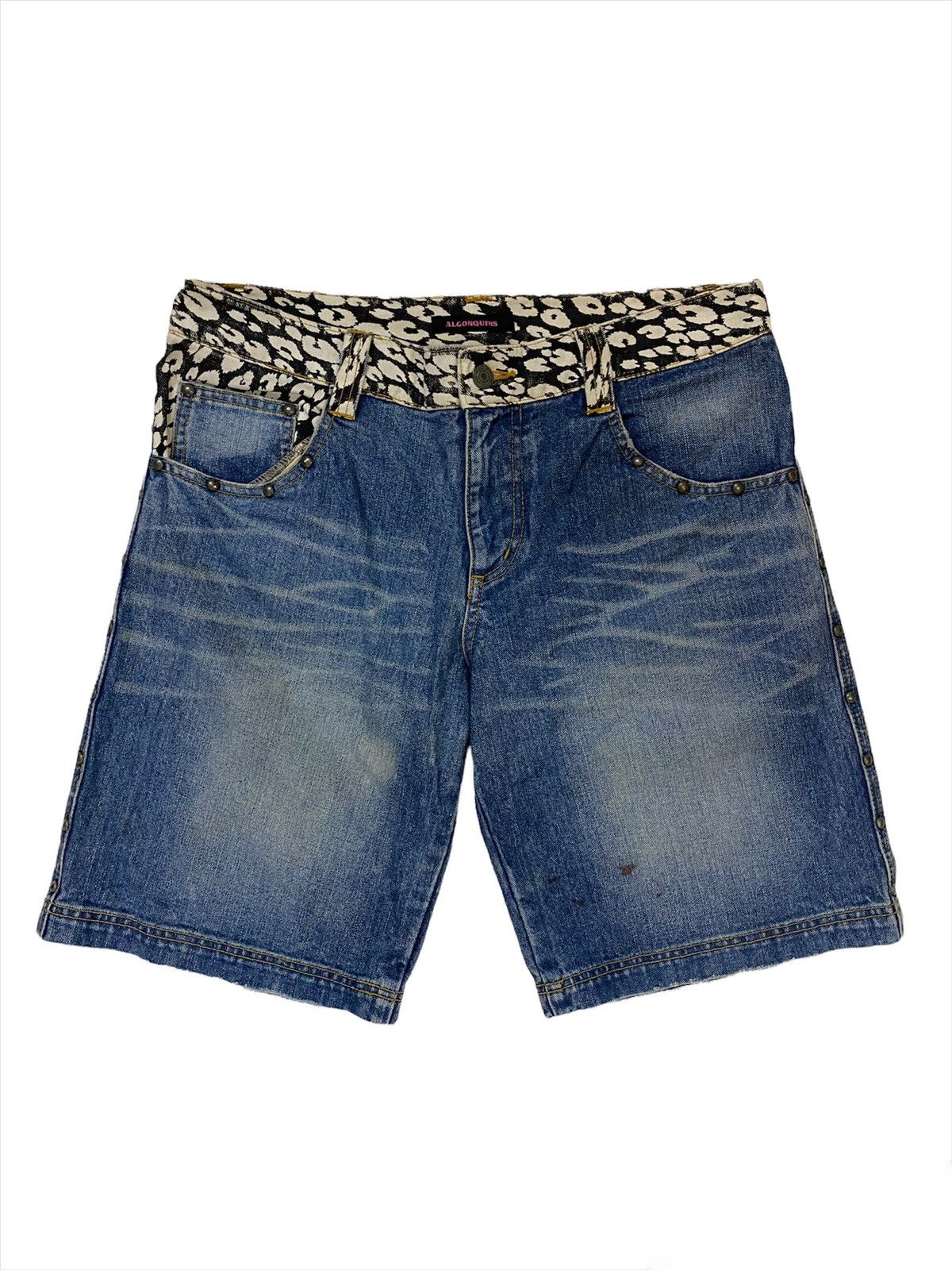 Hysteric Glamour 💥Japanese Algonquin Studs Short Denim Size US 33 - 3 Thumbnail