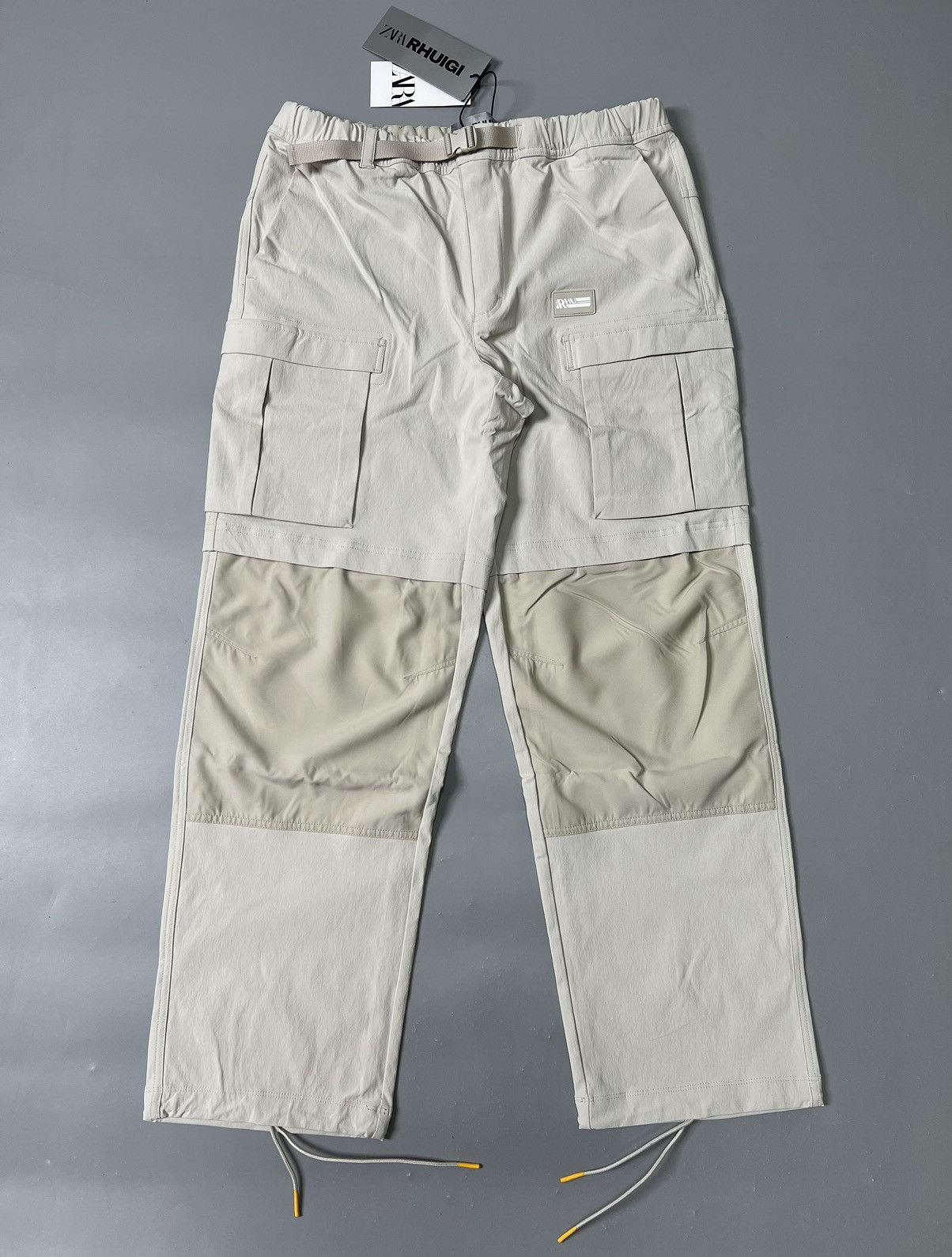 Rhude x Zara NEW Cargo Technical Pants Beige