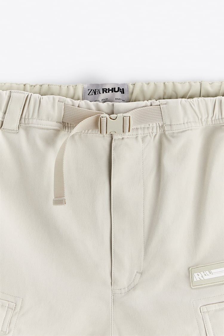 Rhude × Zara Rhude x Zara NEW Cargo Technical Pants Beige Size US 34 / EU 50 - 8 Thumbnail