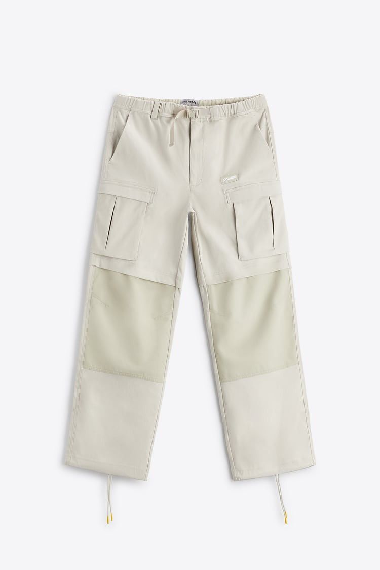 image of Rhude x Zara New Cargo Technical Pants Beige in Light Beige, Men's (Size 34)