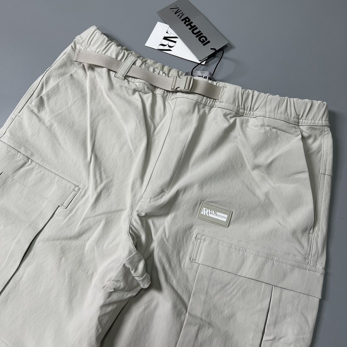 Rhude × Zara Rhude x Zara NEW Cargo Technical Pants Beige Size US 34 / EU 50 - 19 Thumbnail