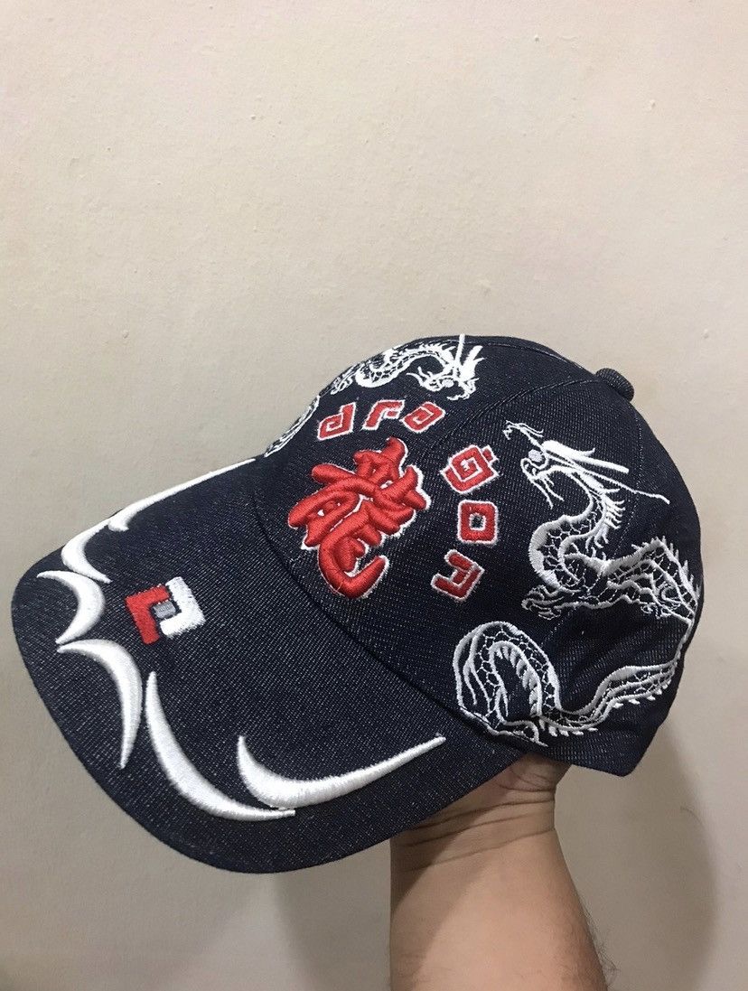 Japanese Brand 🔥Vintage🔥 Engaging The Dragon Full Embroid Hat Size ONE SIZE - 1 Thumbnail