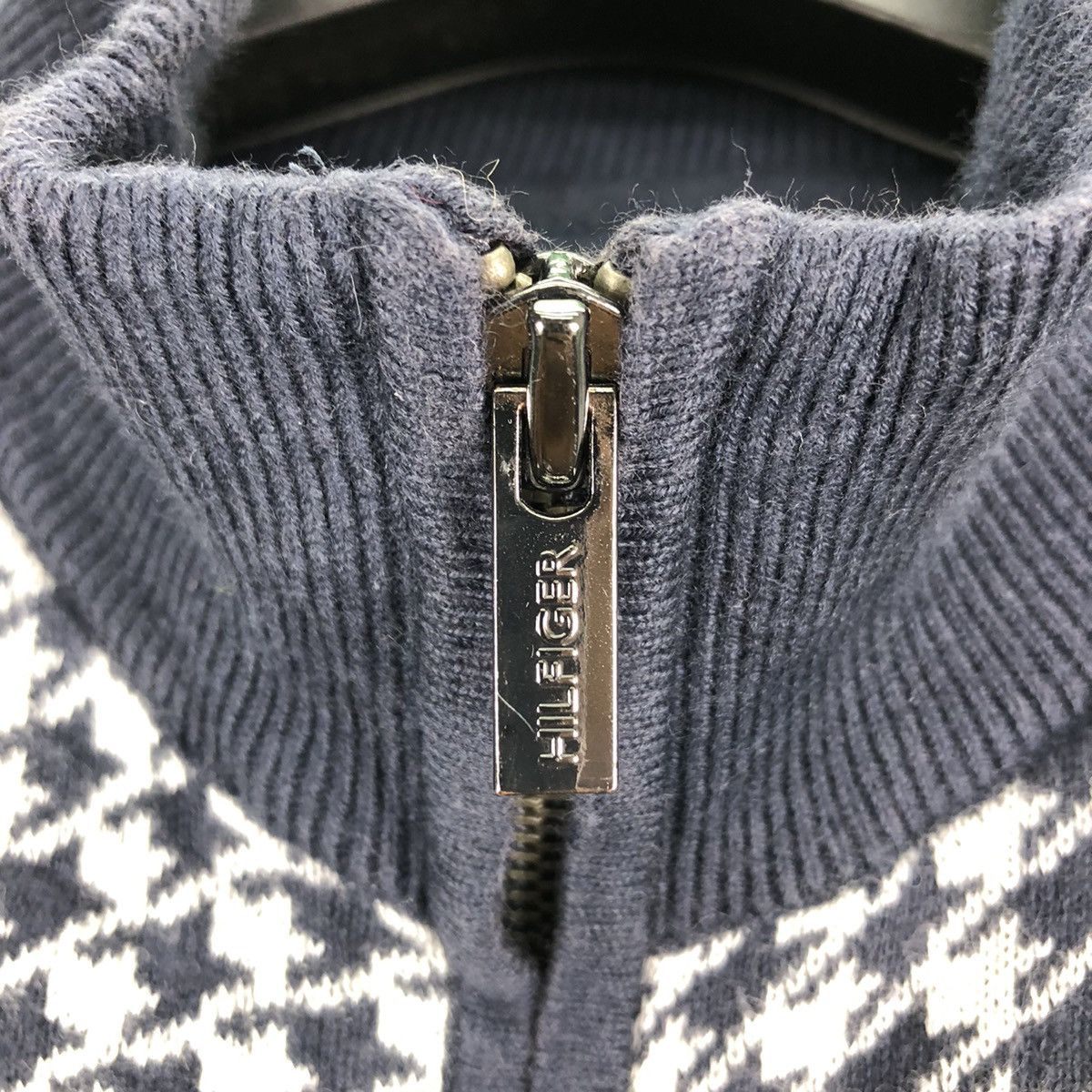 Tommy Hilfiger Tommy Hilfiger Full Houndstooth Zipper Sweater Size US S / EU 44-46 / 1 - 10 Thumbnail