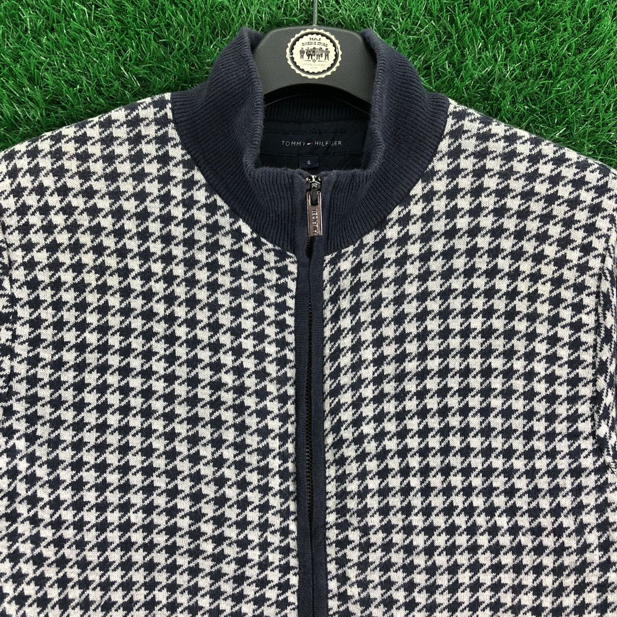 Tommy Hilfiger Tommy Hilfiger Full Houndstooth Zipper Sweater Size US S / EU 44-46 / 1 - 7 Thumbnail