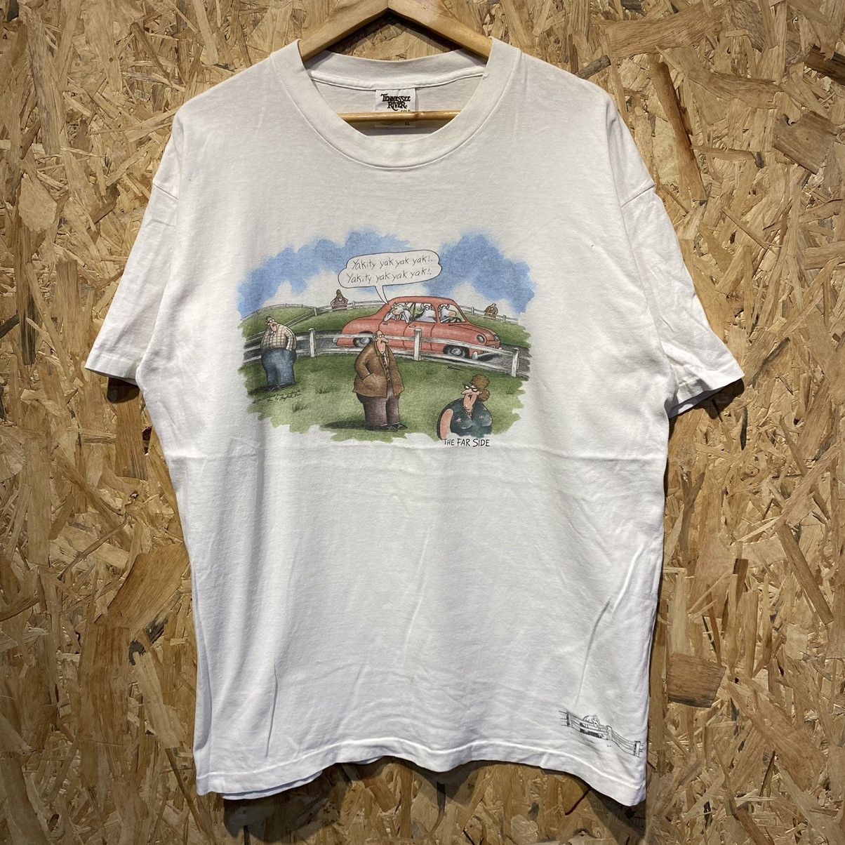 Cartoon Network × Vintage VINTAGE 80’s RARE‼️Cartoon The Far Side Tee Size US XL / EU 56 / 4 - 1 Thumbnail