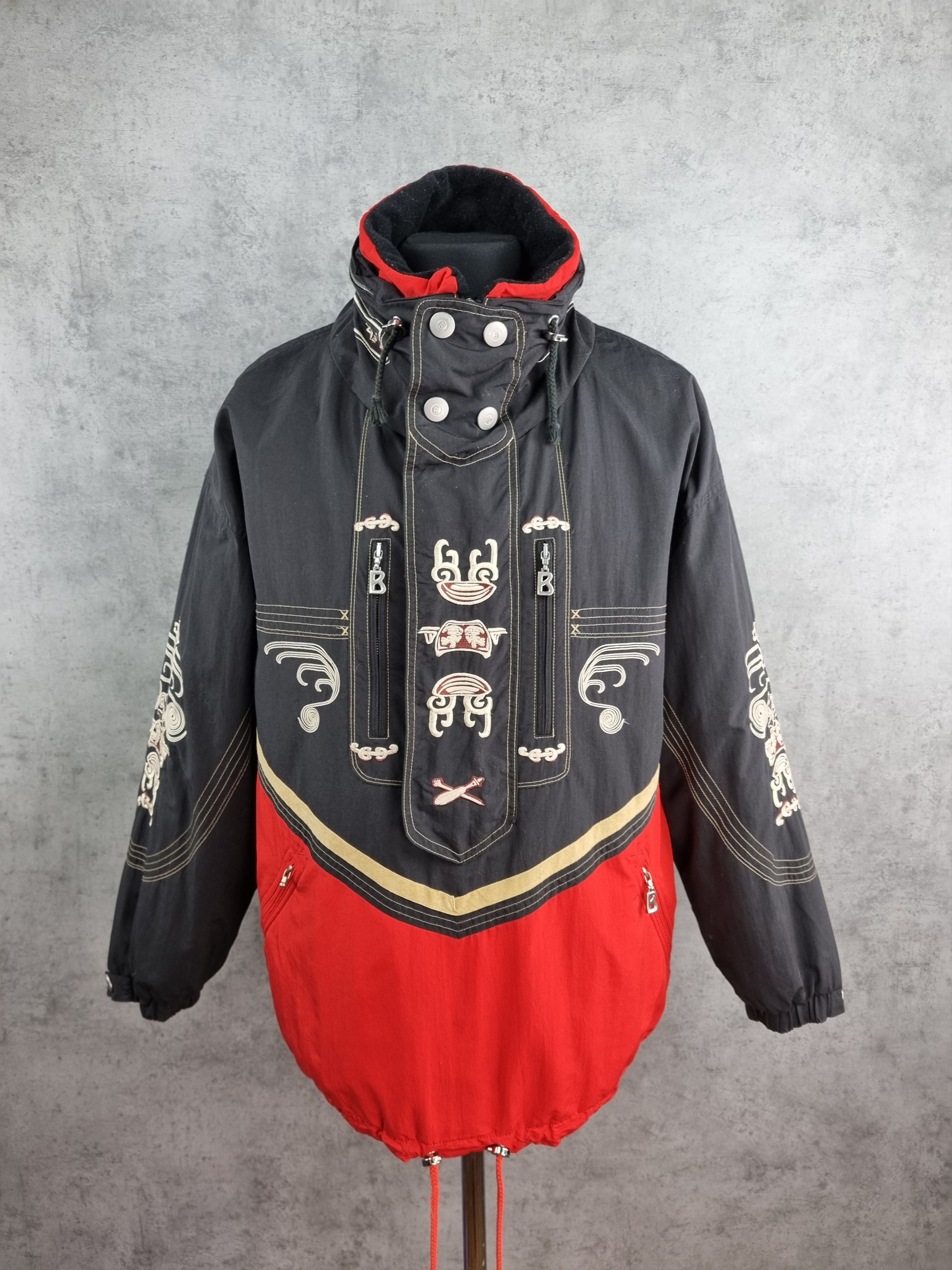 Bogner × Native 90s BOGNER Aztec Maya Embroidered Nylon Ski Anorak Size US M / EU 48-50 / 2 - 2 Thumbnail