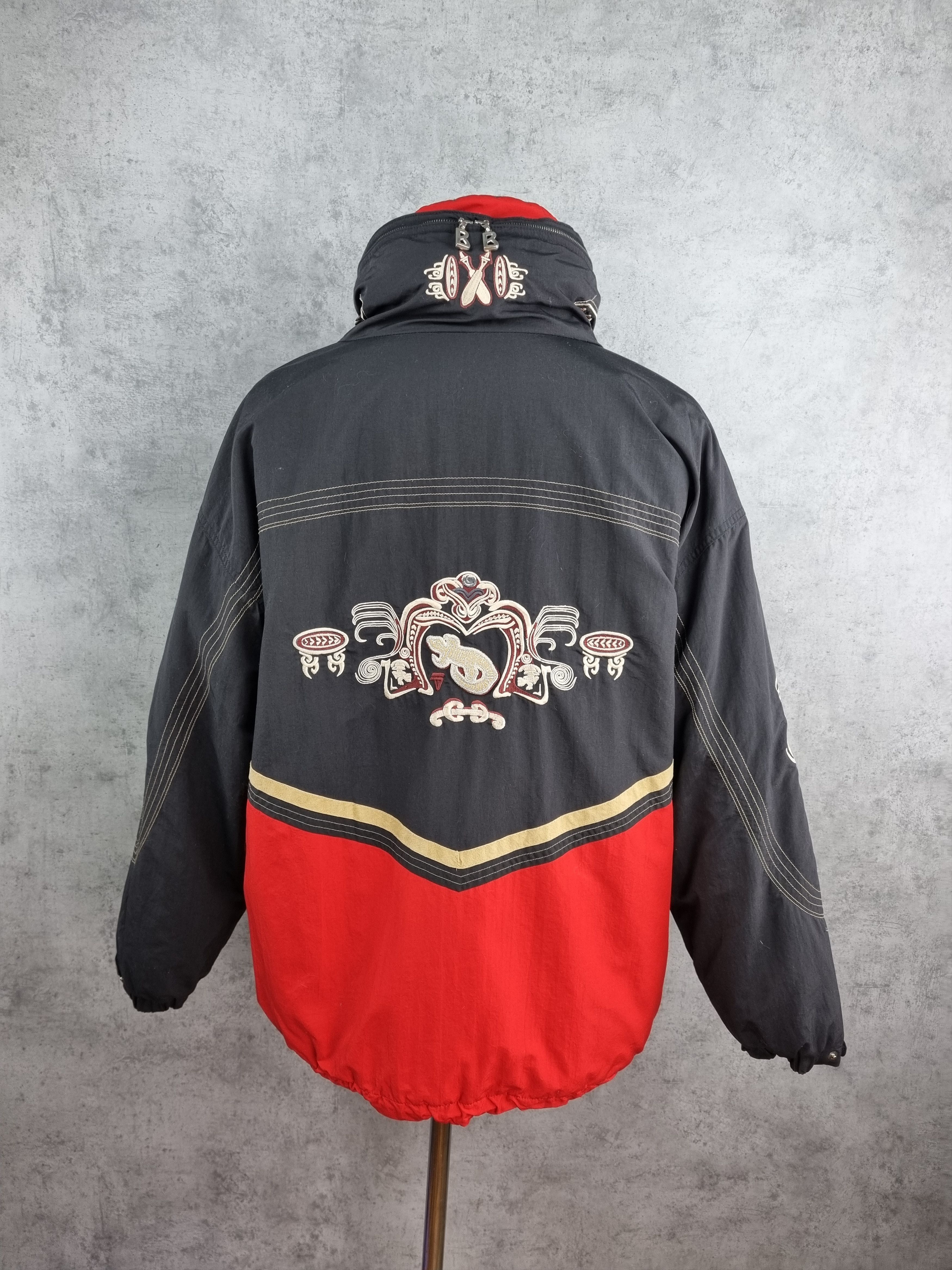 Bogner × Native 90s BOGNER Aztec Maya Embroidered Nylon Ski Anorak Size US M / EU 48-50 / 2 - 4 Thumbnail