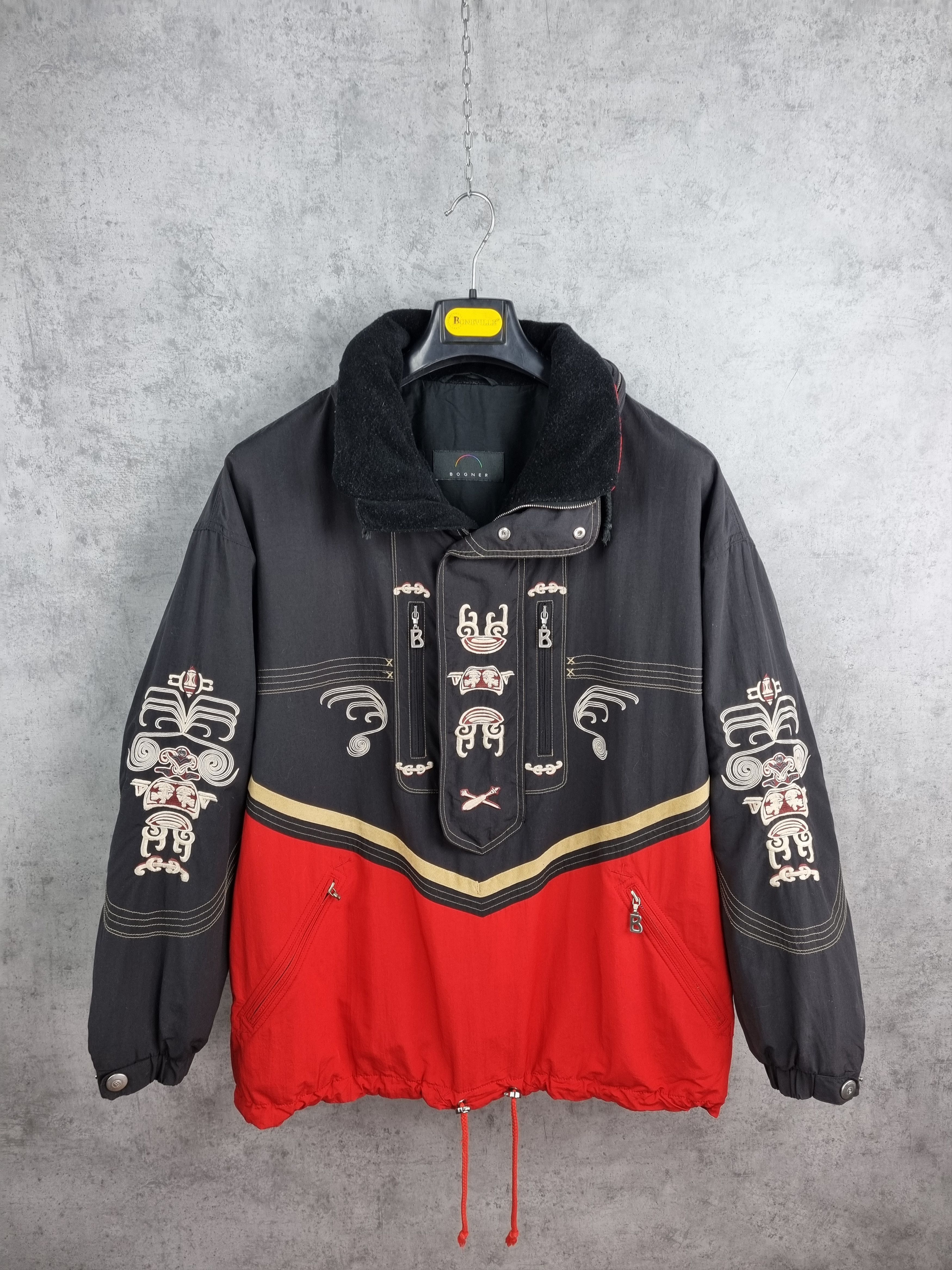Bogner × Native 90s BOGNER Aztec Maya Embroidered Nylon Ski Anorak Size US M / EU 48-50 / 2 - 1 Thumbnail