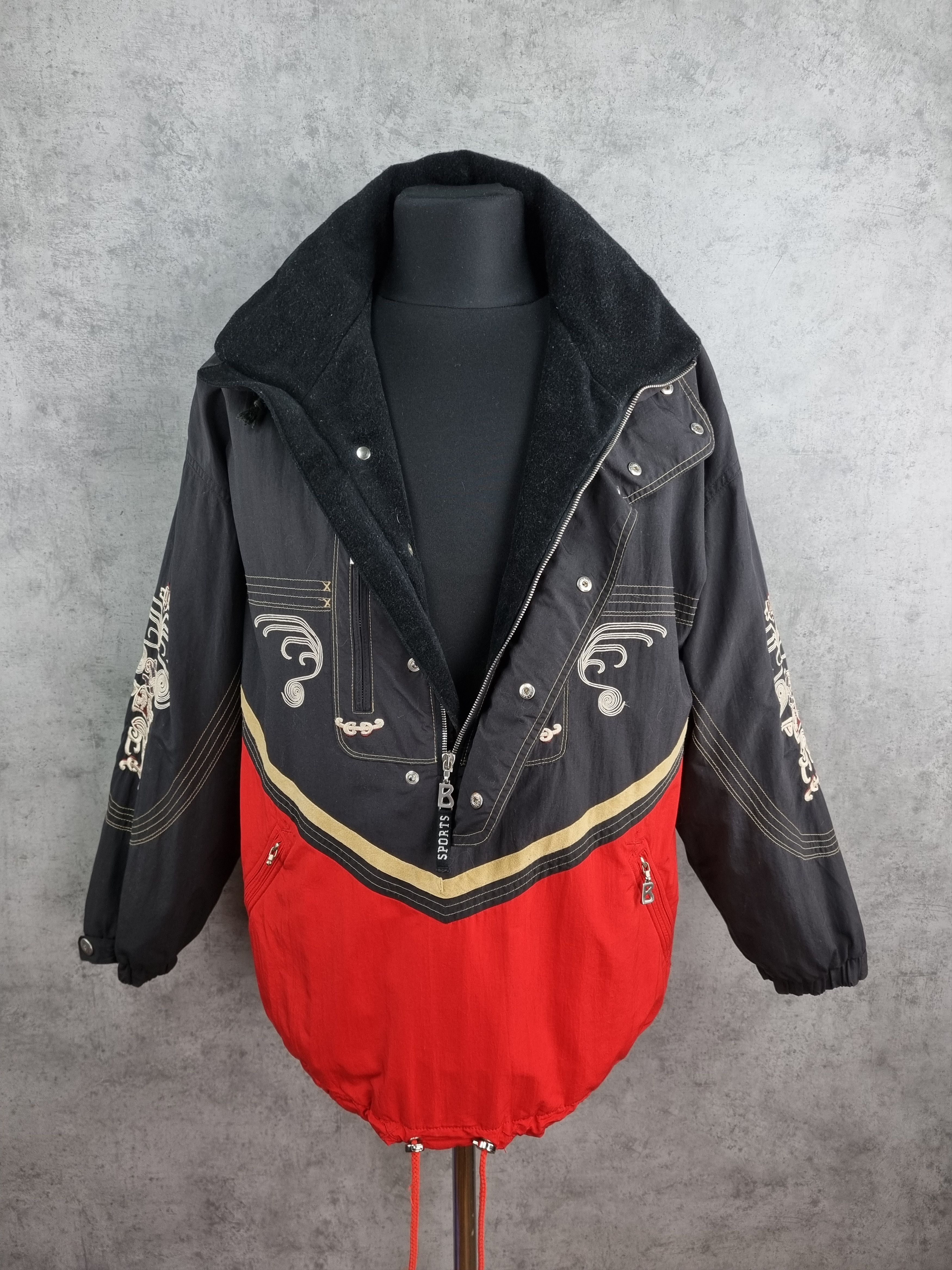 Bogner × Native 90s BOGNER Aztec Maya Embroidered Nylon Ski Anorak Size US M / EU 48-50 / 2 - 6 Thumbnail