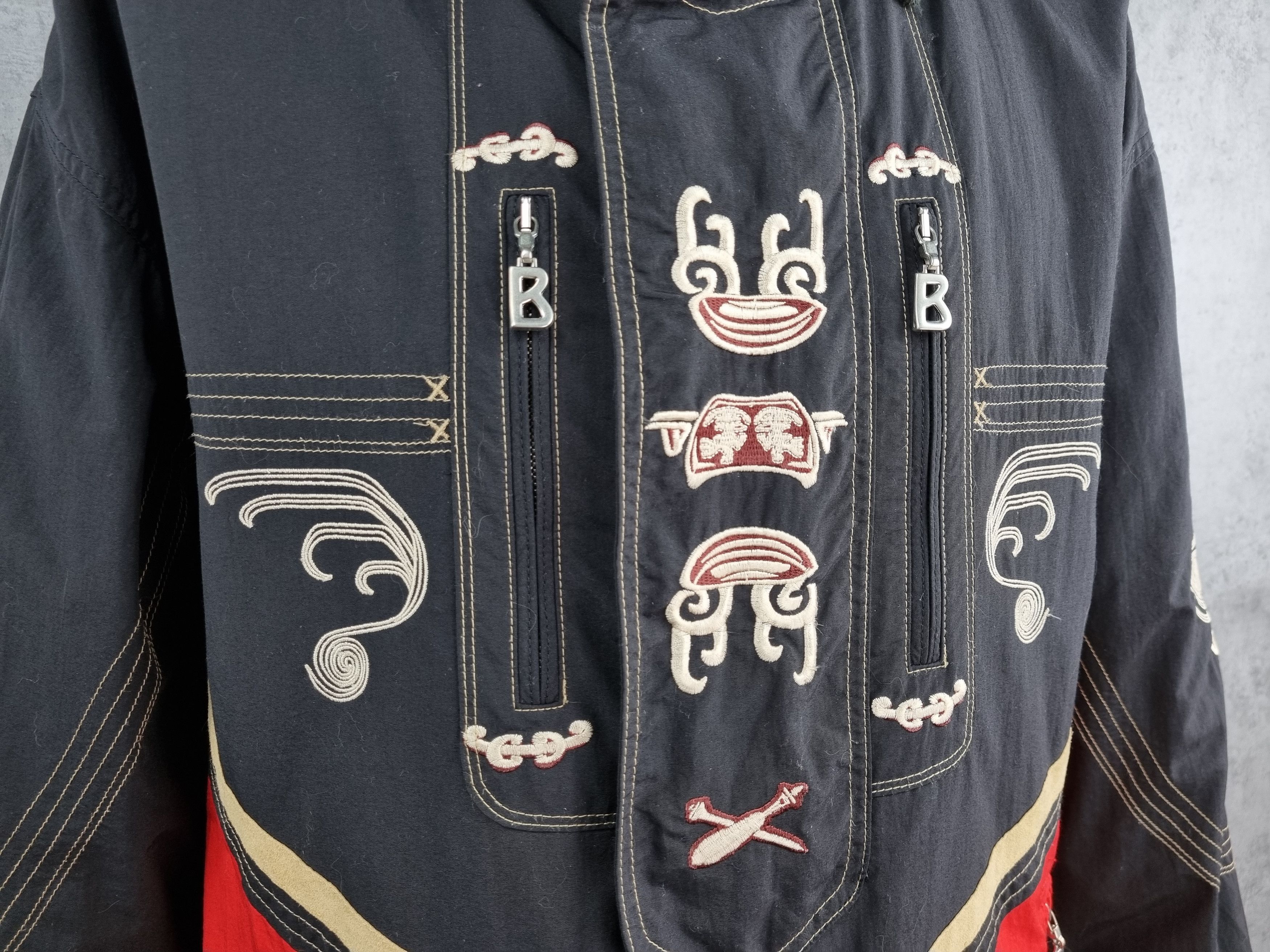 Bogner × Native 90s BOGNER Aztec Maya Embroidered Nylon Ski Anorak Size US M / EU 48-50 / 2 - 10 Thumbnail