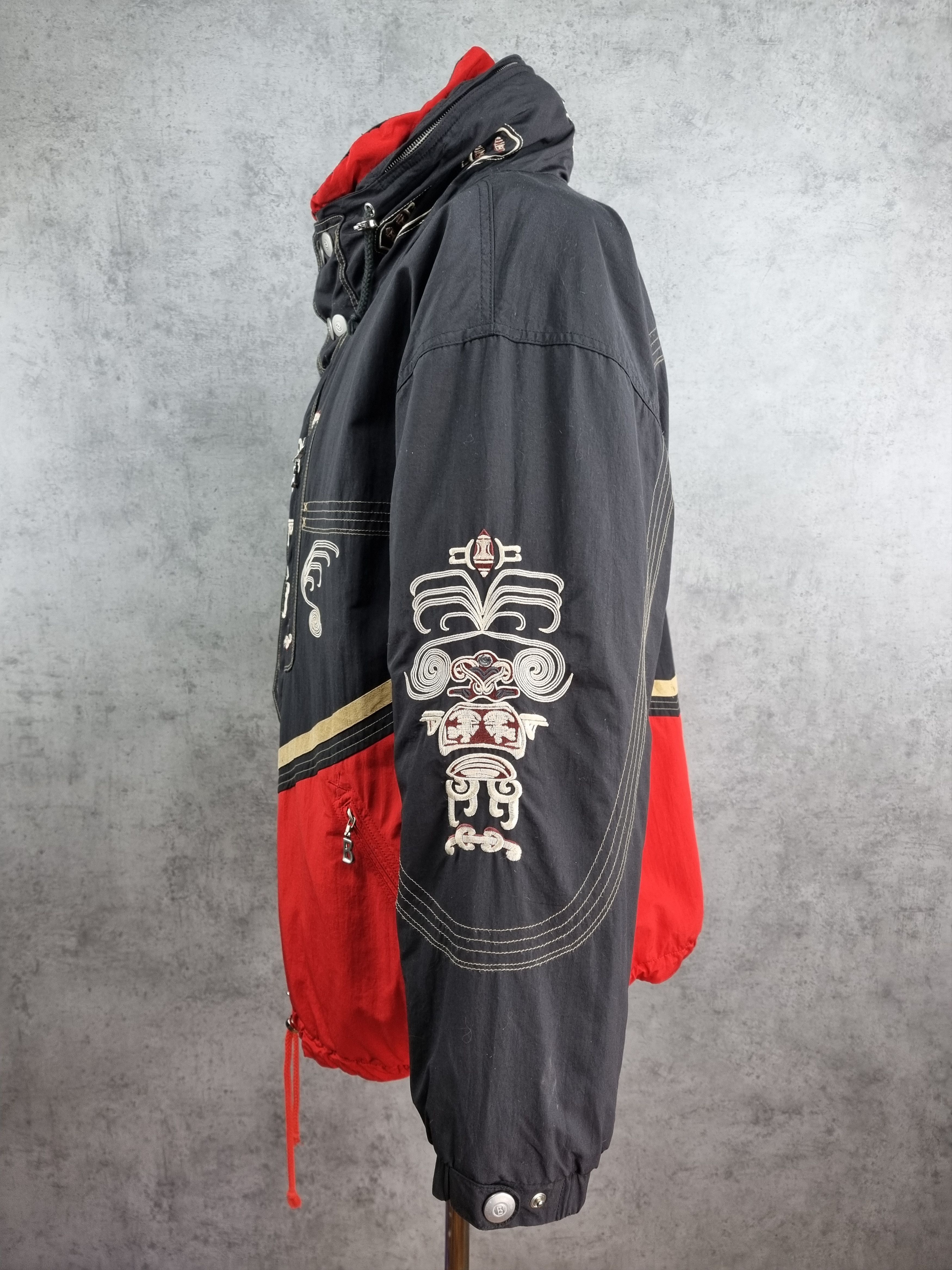 Bogner × Native 90s BOGNER Aztec Maya Embroidered Nylon Ski Anorak Size US M / EU 48-50 / 2 - 8 Thumbnail