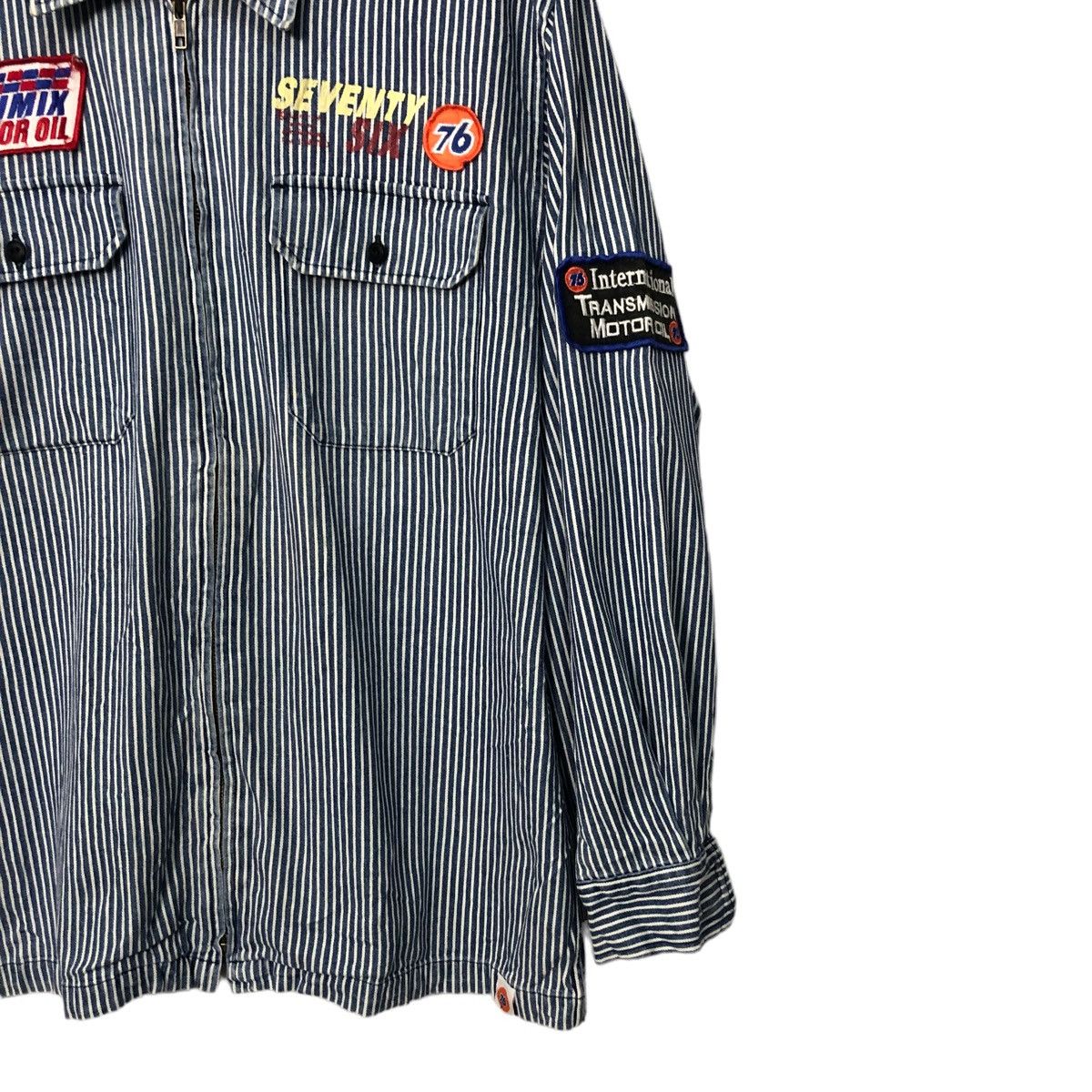 Sports Specialties Vintage 76 Lubricants Spell Out Big Logo Zipper Ups Jacket Size US L / EU 52-54 / 3 - 2 Thumbnail