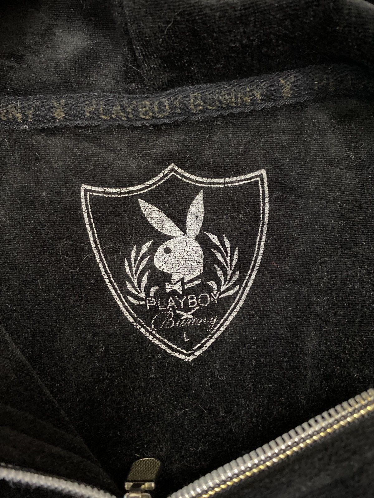 Playboy PLAYBOY BUNNY EMBROIDERY LOGO BLACK HOODIE Size US L / EU 52-54 / 3 - 8 Thumbnail