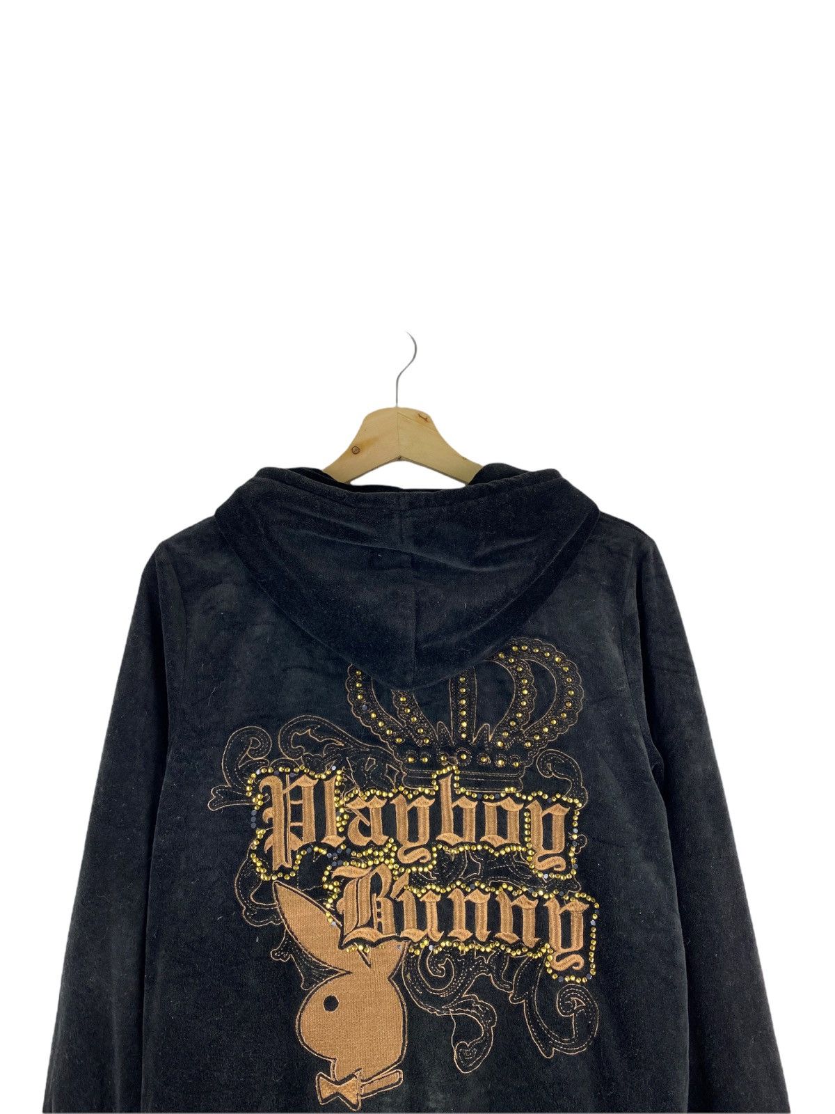 Playboy PLAYBOY BUNNY EMBROIDERY LOGO BLACK HOODIE Size US L / EU 52-54 / 3 - 6 Thumbnail