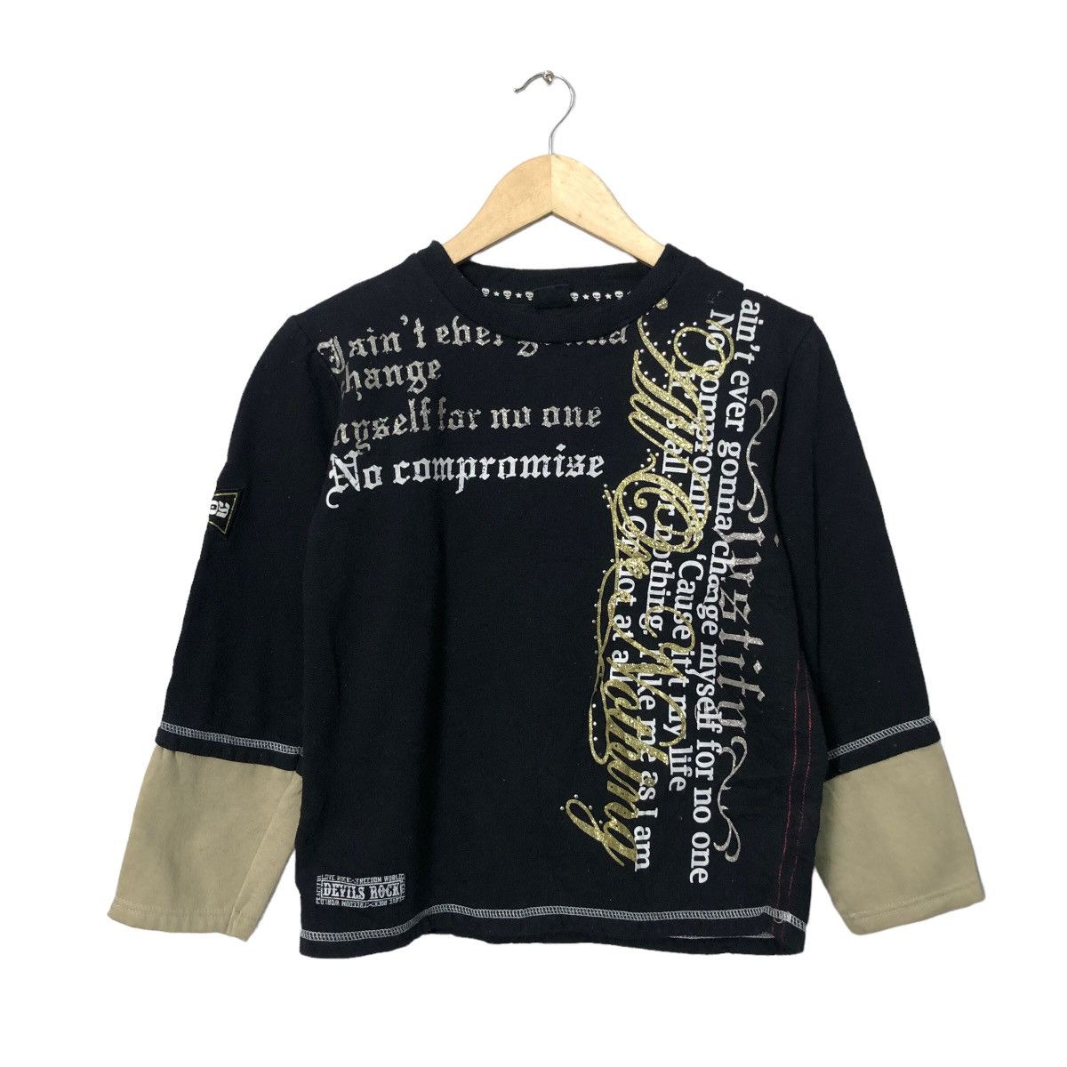 Seditionaries Vintage Devils Rock Crewneck Big Logo Long Sleeve Tee Shirt Size S / US 4 / IT 40 - 2 Thumbnail