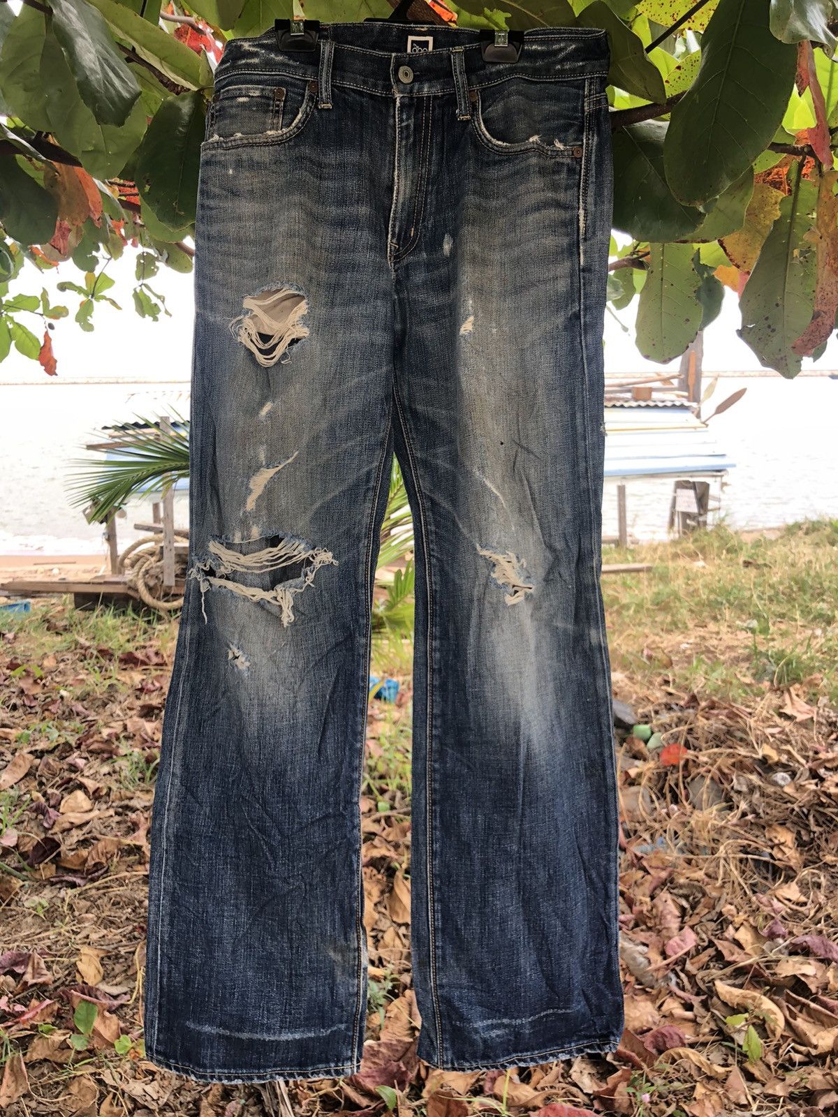 image of Archival Clothing x Distressed Denim Vintage Distressed Denim The Gap 1969 Very Style in Blue Denim