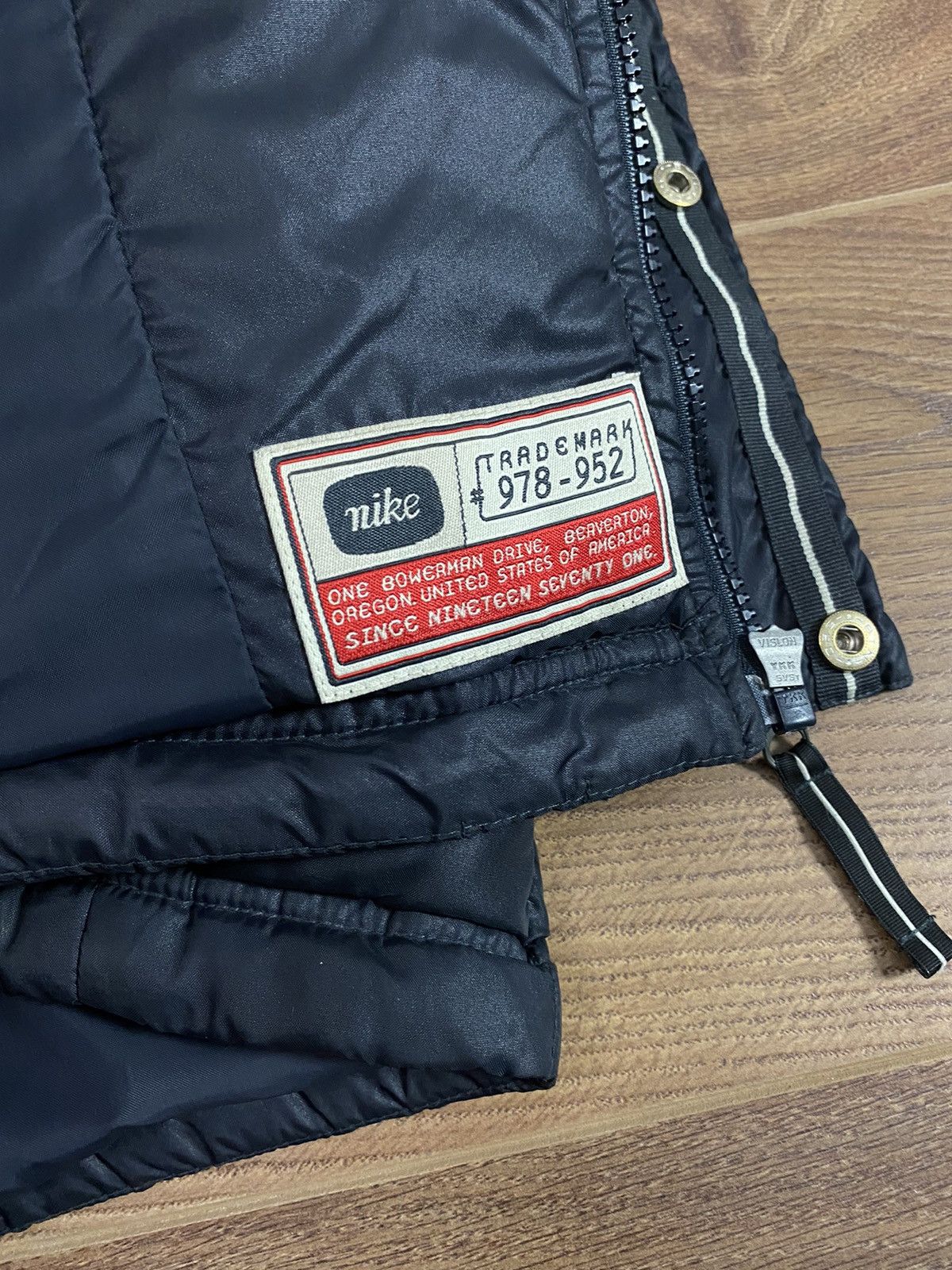 Nike × Vintage Vintage Nike Quilted Puffer Black Jacket Size US S / EU 44-46 / 1 - 18 Thumbnail