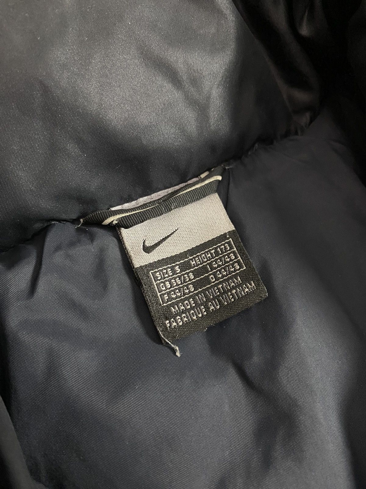 Nike × Vintage Vintage Nike Quilted Puffer Black Jacket Size US S / EU 44-46 / 1 - 8 Thumbnail