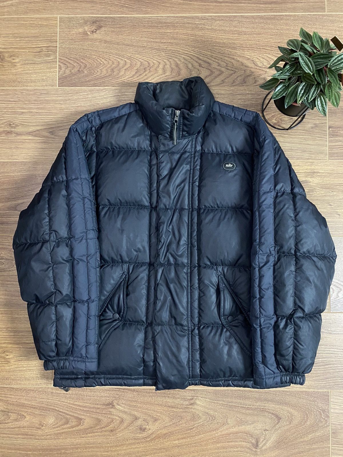 Nike × Vintage Vintage Nike Quilted Puffer Black Jacket Size US S / EU 44-46 / 1 - 14 Thumbnail