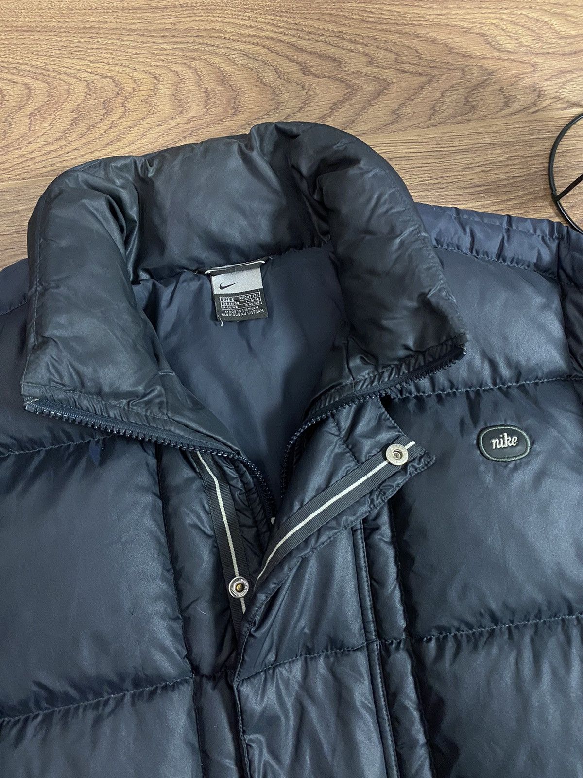 Nike × Vintage Vintage Nike Quilted Puffer Black Jacket Size US S / EU 44-46 / 1 - 7 Thumbnail