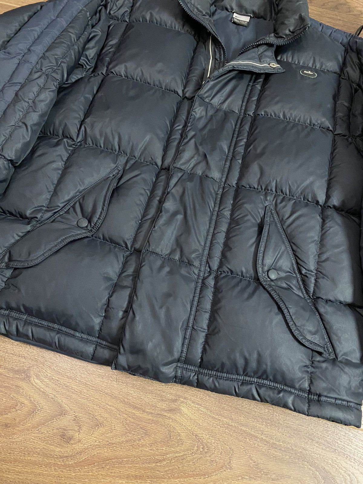 Nike × Vintage Vintage Nike Quilted Puffer Black Jacket Size US S / EU 44-46 / 1 - 5 Thumbnail