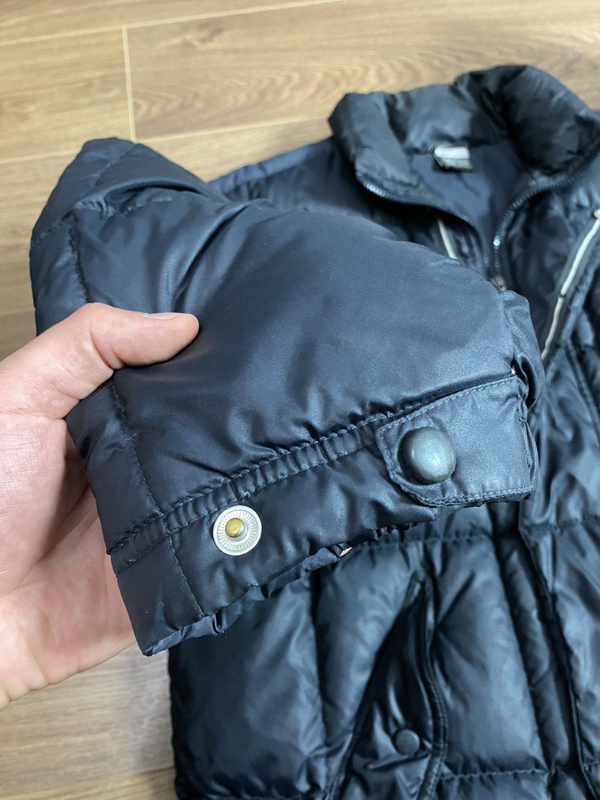 Nike × Vintage Vintage Nike Quilted Puffer Black Jacket Size US S / EU 44-46 / 1 - 13 Thumbnail