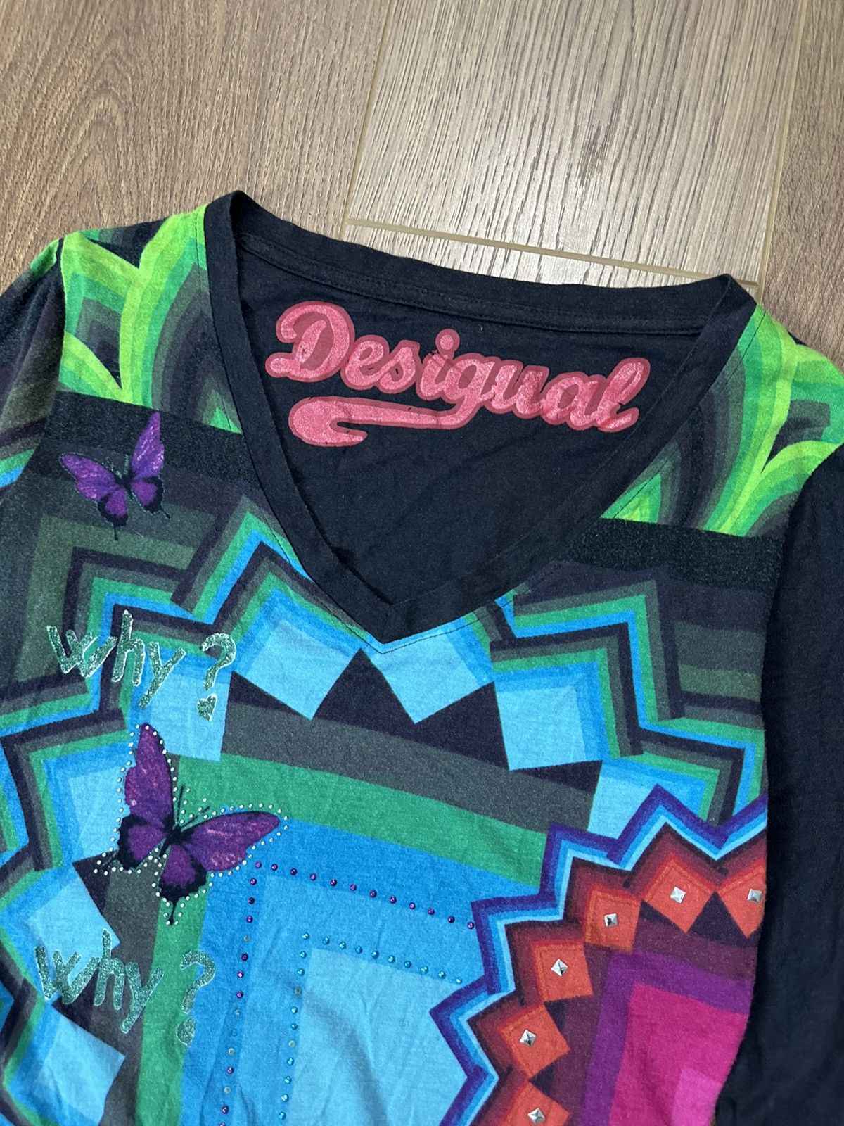 Desigual × Vintage Desigual Vintage Printed Long Sleeve Sweater Size L / US 10 / IT 46 - 5 Thumbnail