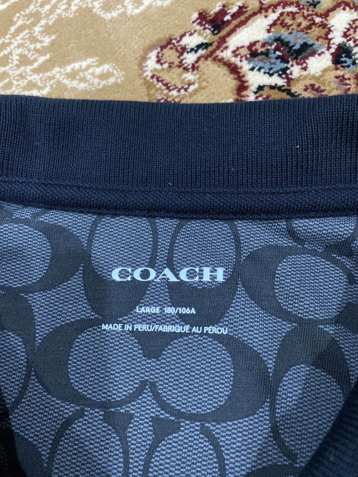 Coach Coach Sidetape Logo Black Polo Size US L / EU 52-54 / 3 - 9 Thumbnail