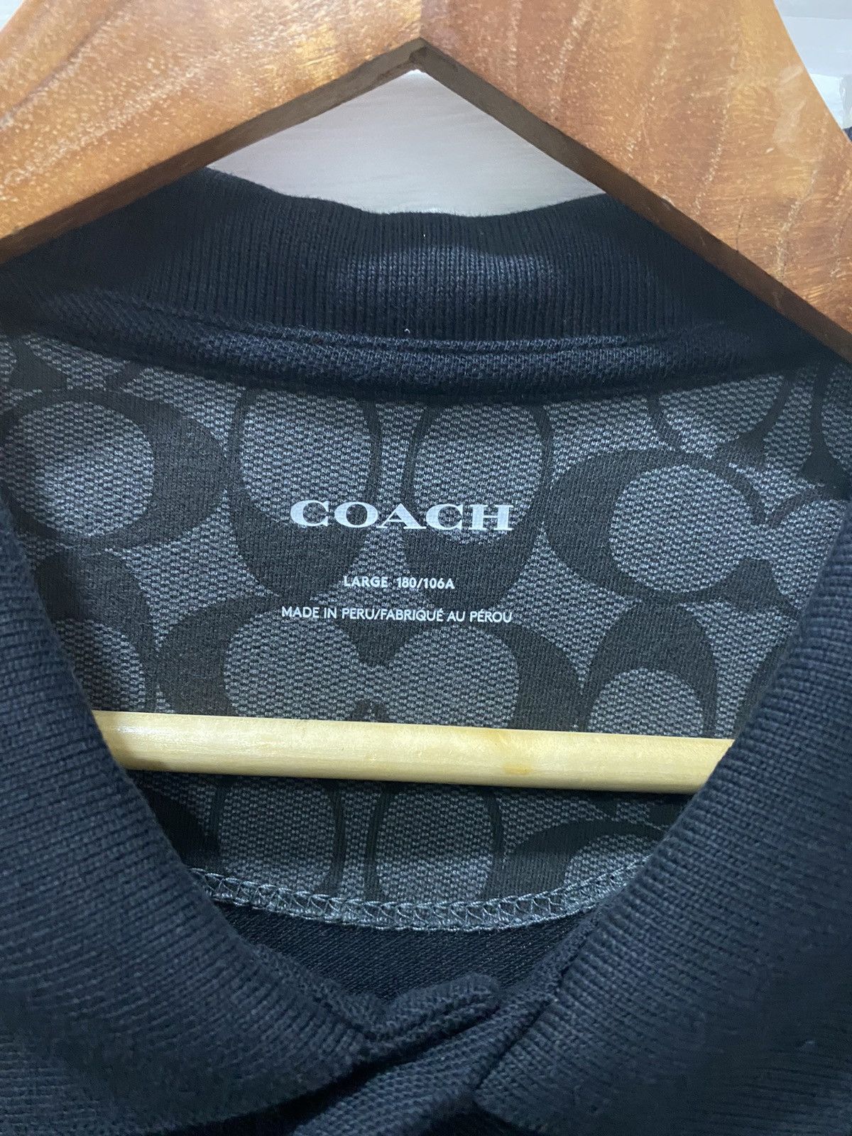 Coach Coach Sidetape Logo Black Polo Size US L / EU 52-54 / 3 - 8 Thumbnail