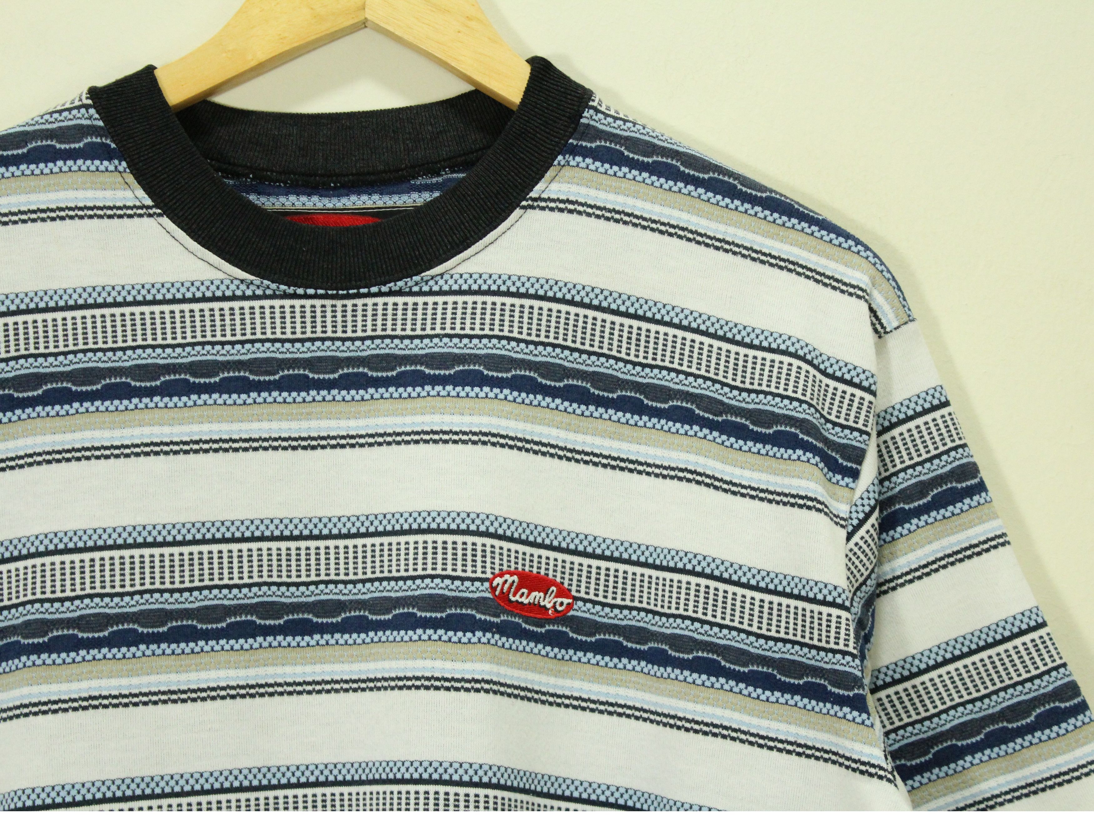 Mambo × Stussy × Vintage Vintage MAMBO T Shirt Striped Surf Skate Grunge Size US S / EU 44-46 / 1 - 3 Thumbnail