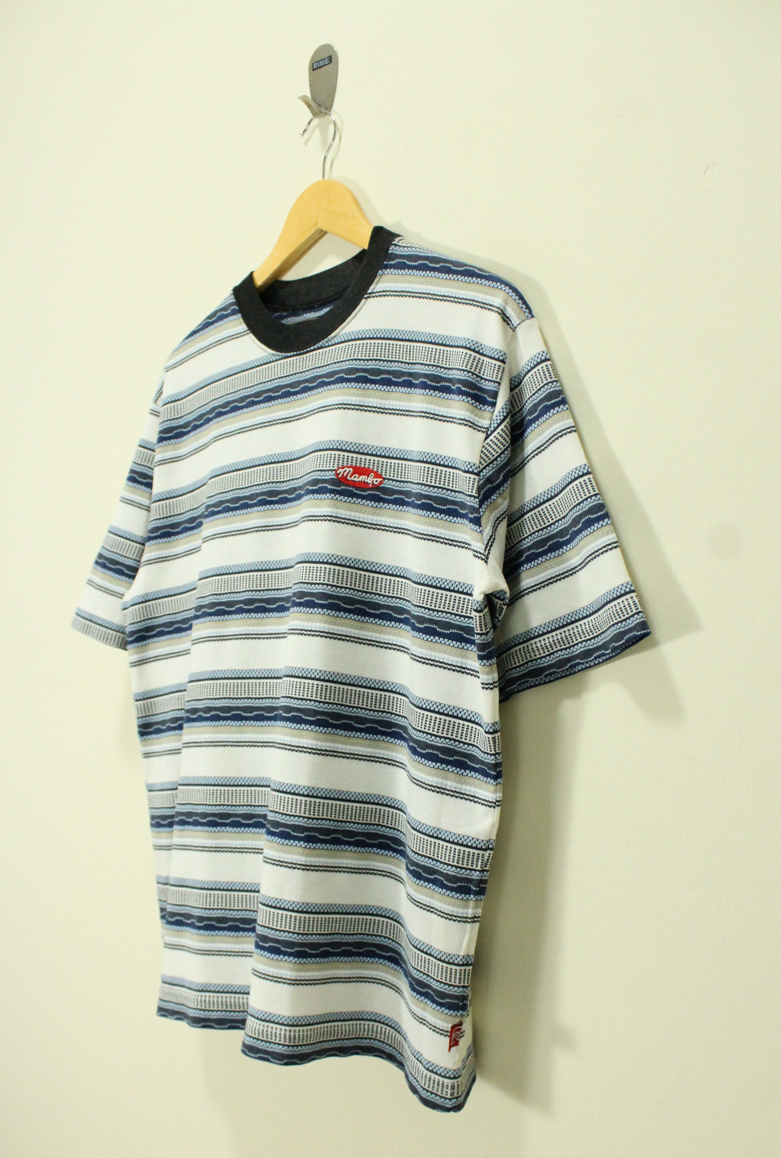 Mambo × Stussy × Vintage Vintage MAMBO T Shirt Striped Surf Skate Grunge Size US S / EU 44-46 / 1 - 2 Thumbnail