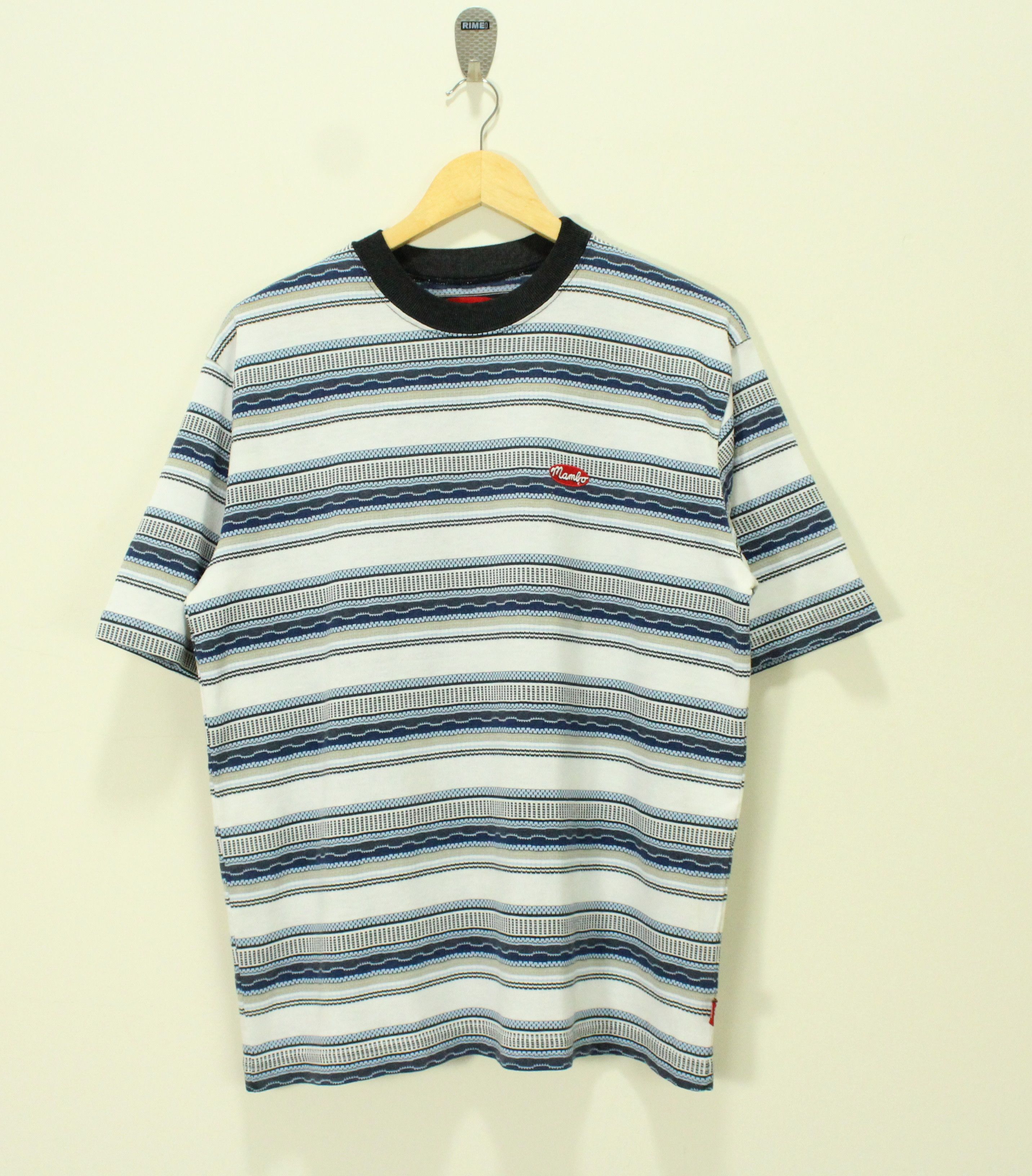 Mambo × Stussy × Vintage Vintage MAMBO T Shirt Striped Surf Skate Grunge Size US S / EU 44-46 / 1 - 1 Thumbnail