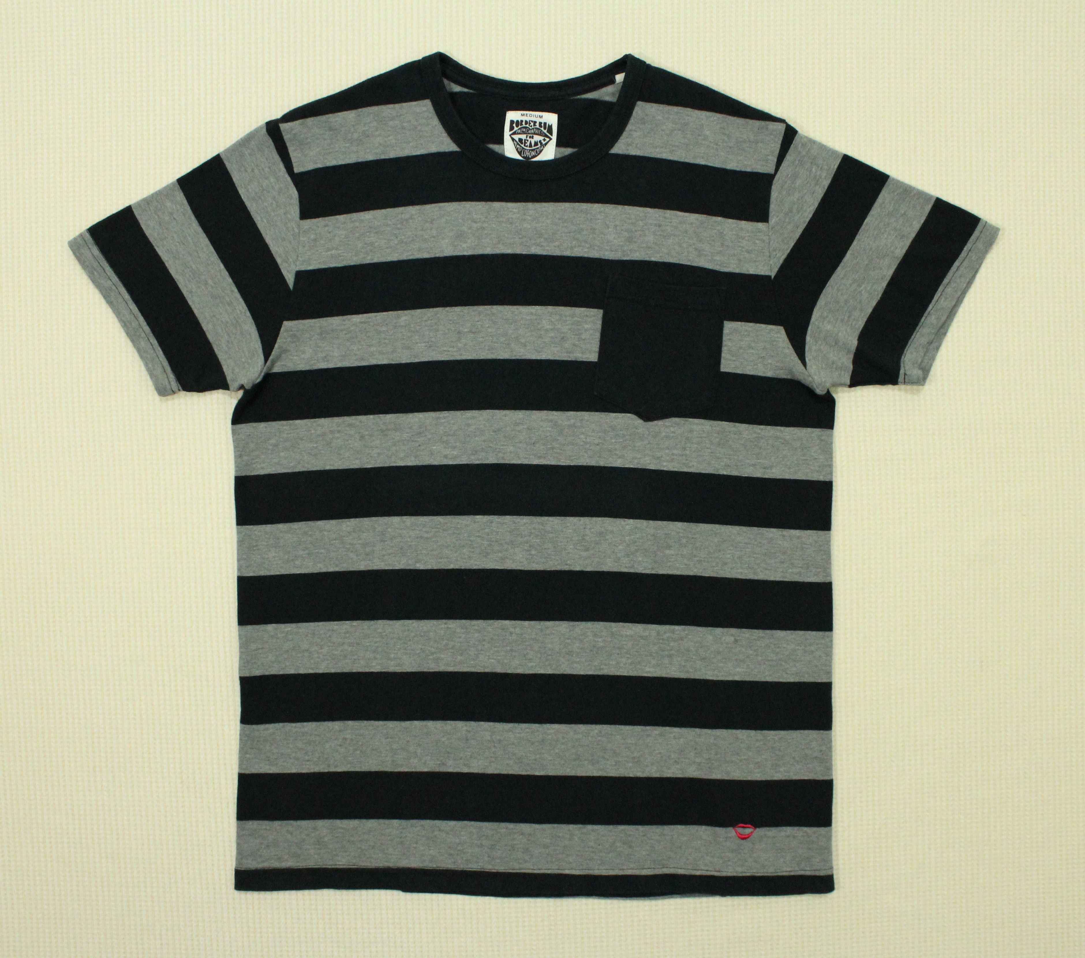 Beams Plus BEAMS PLUS T Shirt Hemp Striped Patchwork Prisoner Borderbum Size US M / EU 48-50 / 2 - 5 Thumbnail