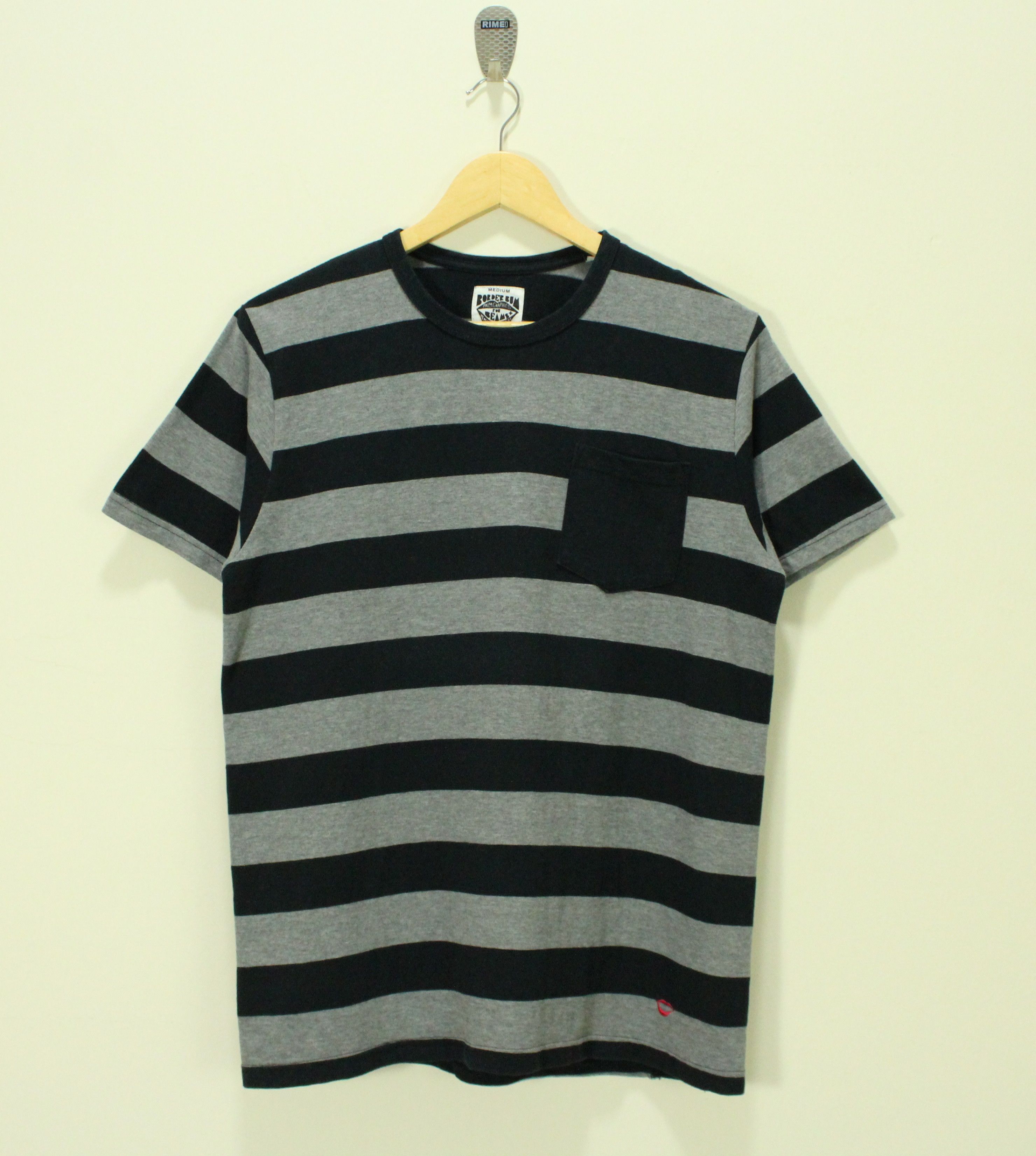 Beams Plus BEAMS PLUS T Shirt Hemp Striped Patchwork Prisoner Borderbum Size US M / EU 48-50 / 2 - 2 Thumbnail