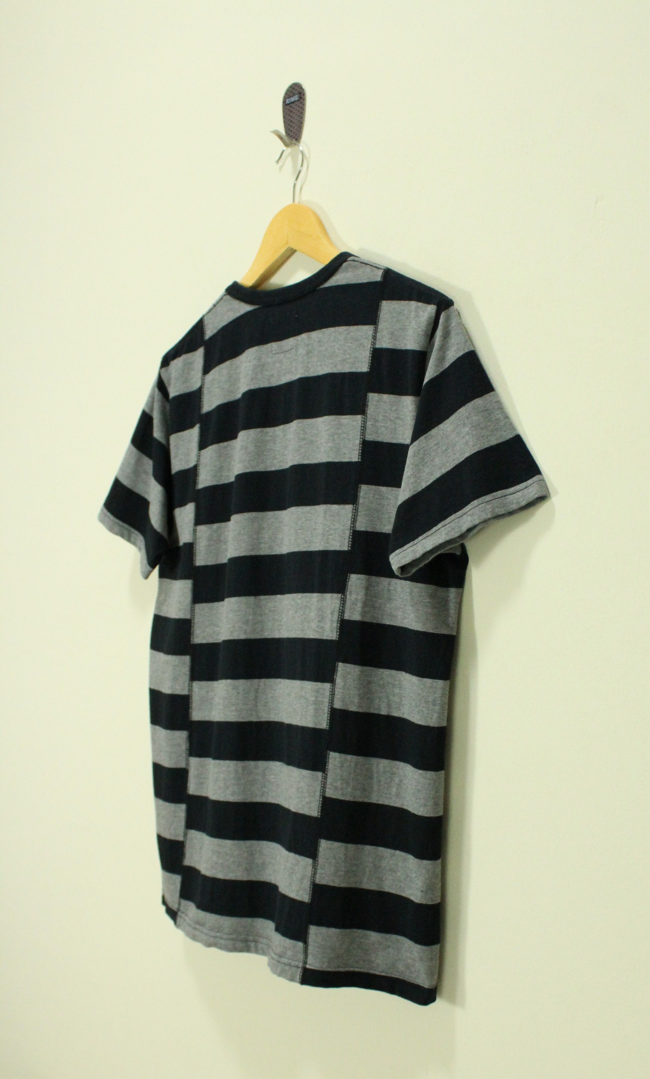 Beams Plus BEAMS PLUS T Shirt Hemp Striped Patchwork Prisoner Borderbum Size US M / EU 48-50 / 2 - 4 Thumbnail
