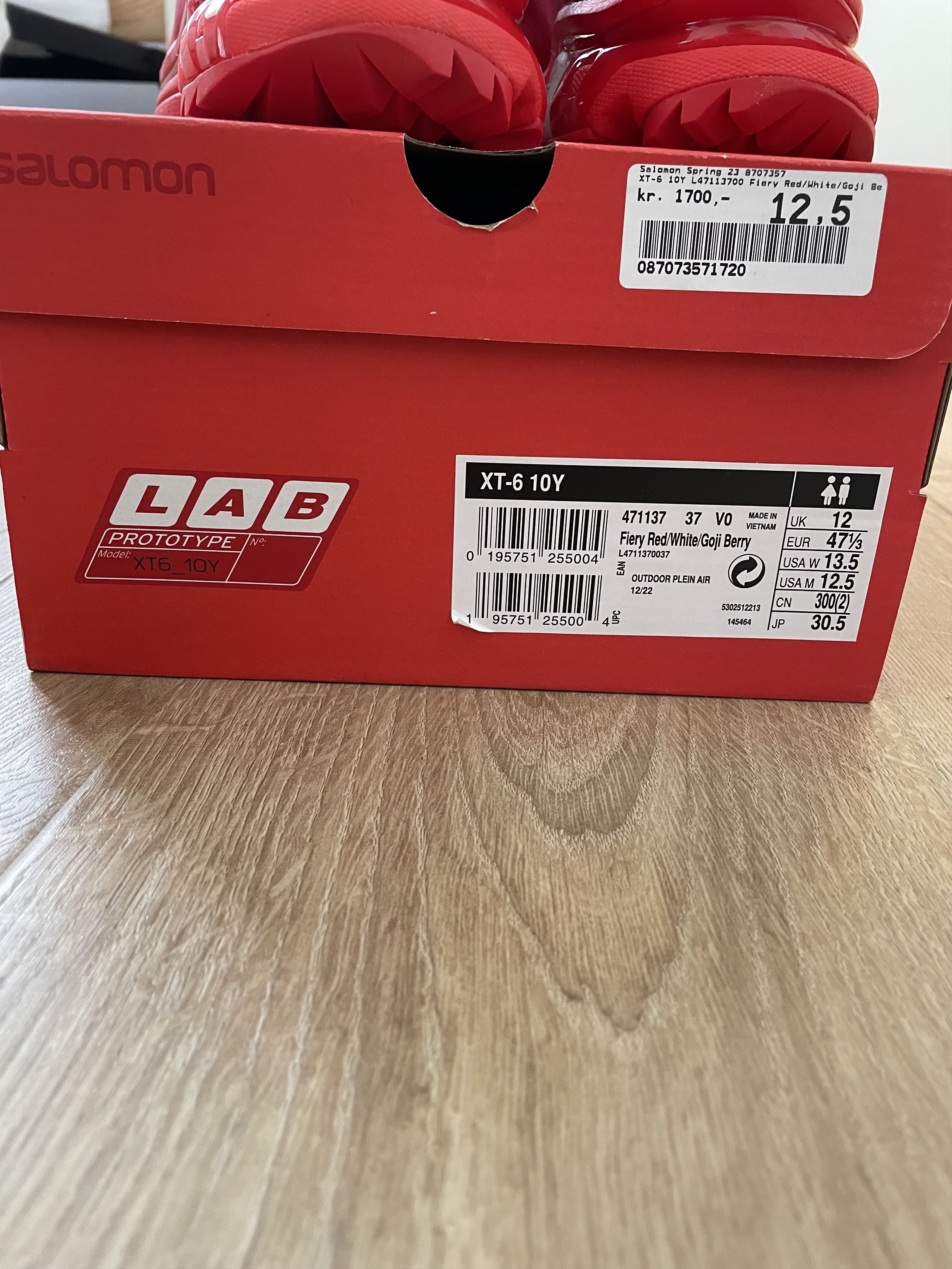 Salomon XT-6 10th Anniversary Fiery Red Size US 12.5 / EU 45-46 - 6 Thumbnail