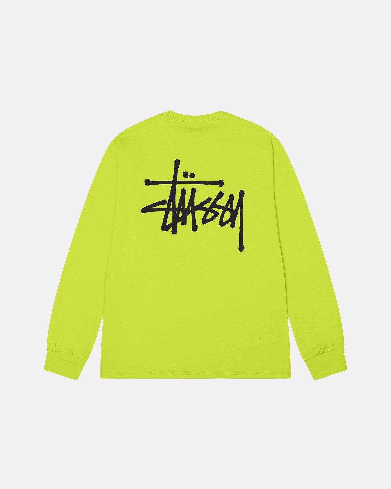 トップス stussy Stüssy Basic Long Sleeve Tee Shirt Key Lime- Size M