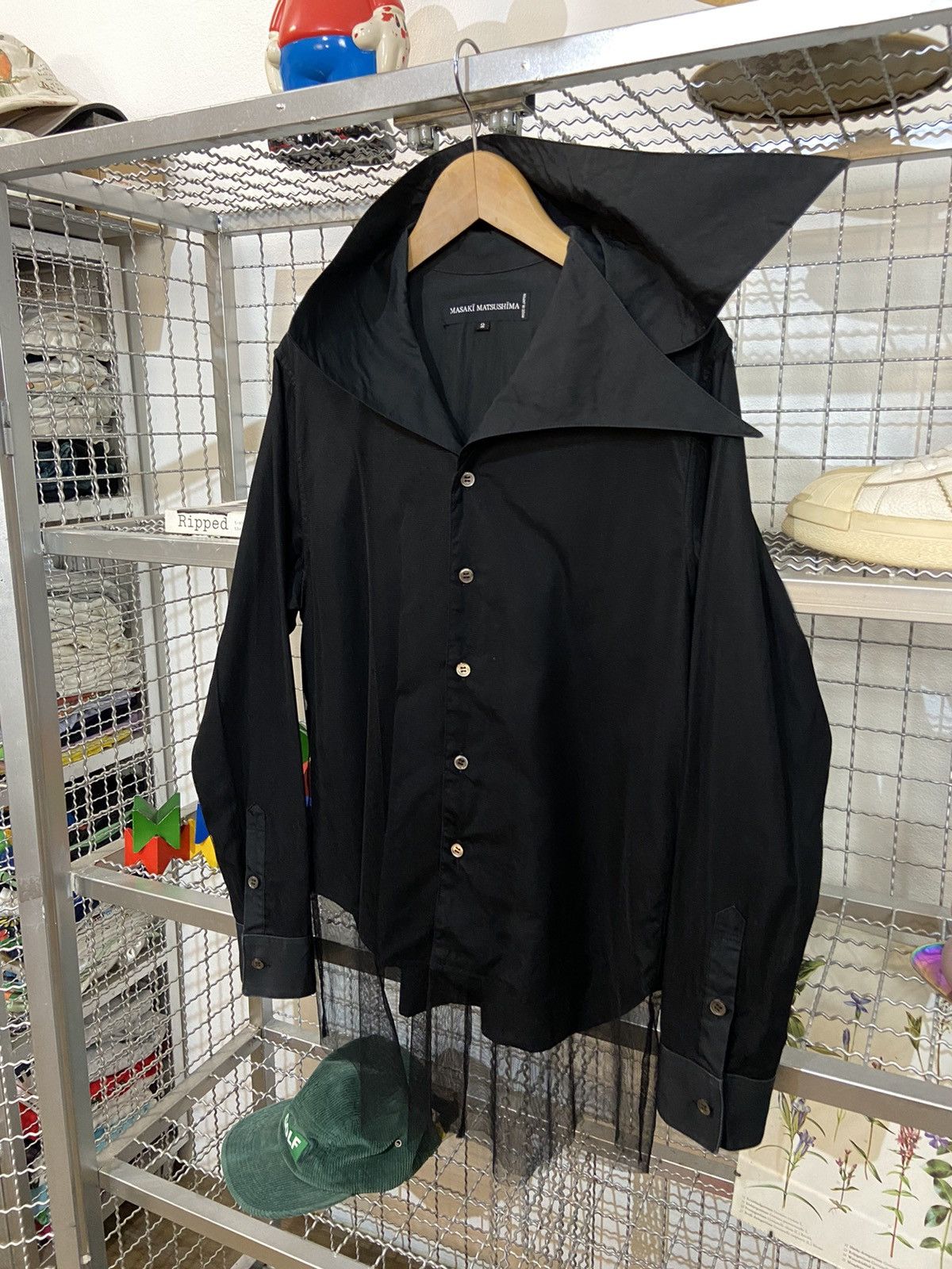 Masaki Matsushima Masaki Matsushima Asymmetric Collar Mesh Layers Shirt Size US M / EU 48-50 / 2 - 2 Thumbnail