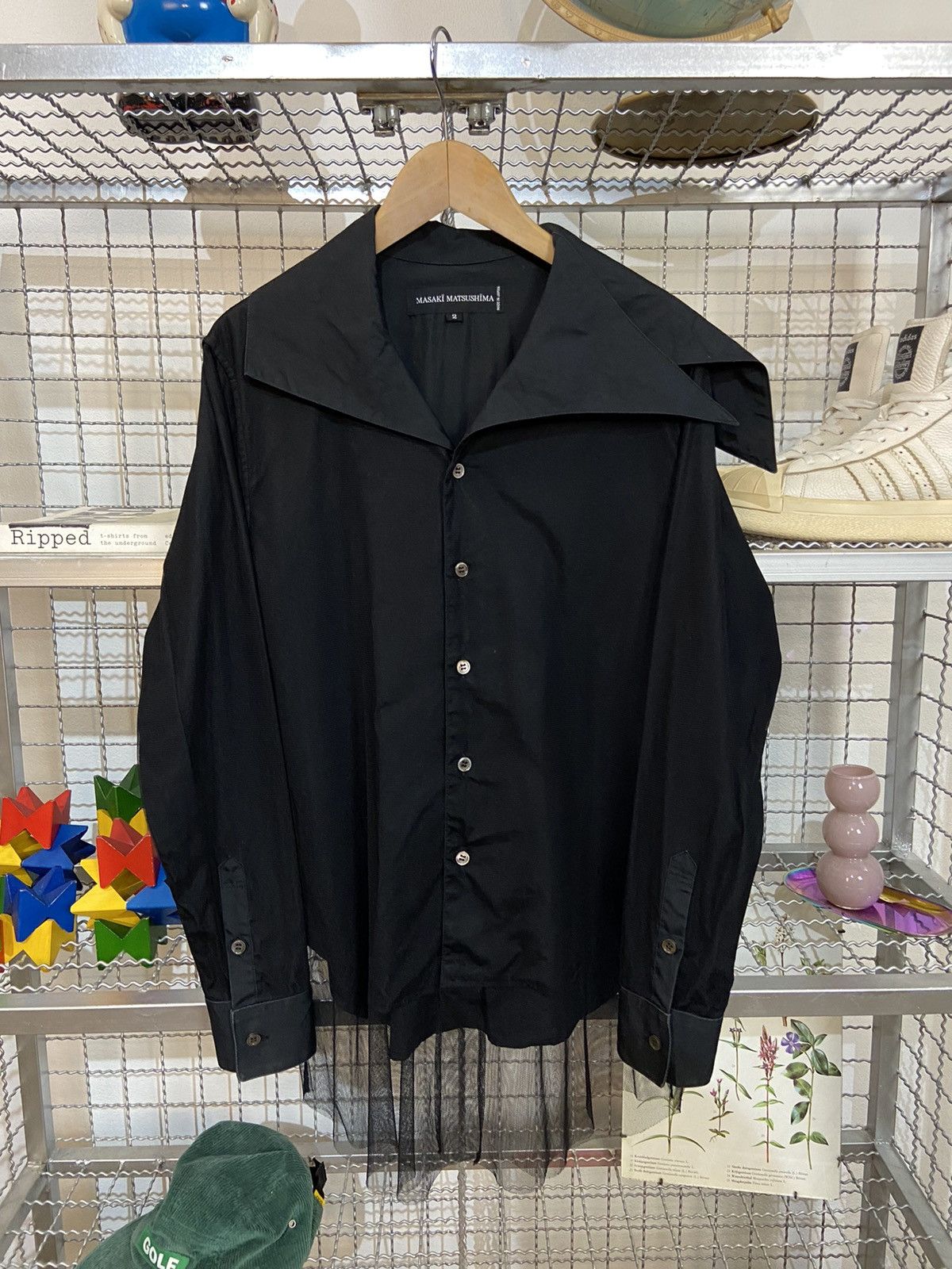 Masaki Matsushima Masaki Matsushima Asymmetric Collar Mesh Layers Shirt Size US M / EU 48-50 / 2 - 3 Thumbnail