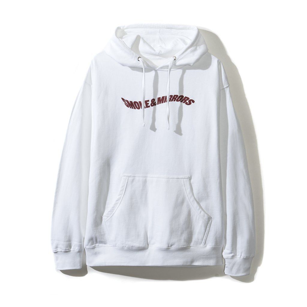 Anti Social Social Club DS ASSC maroon logo Smoke and Mirrors White Hoodie in Hand Size US XL / EU 56 / 4 - 4 Thumbnail
