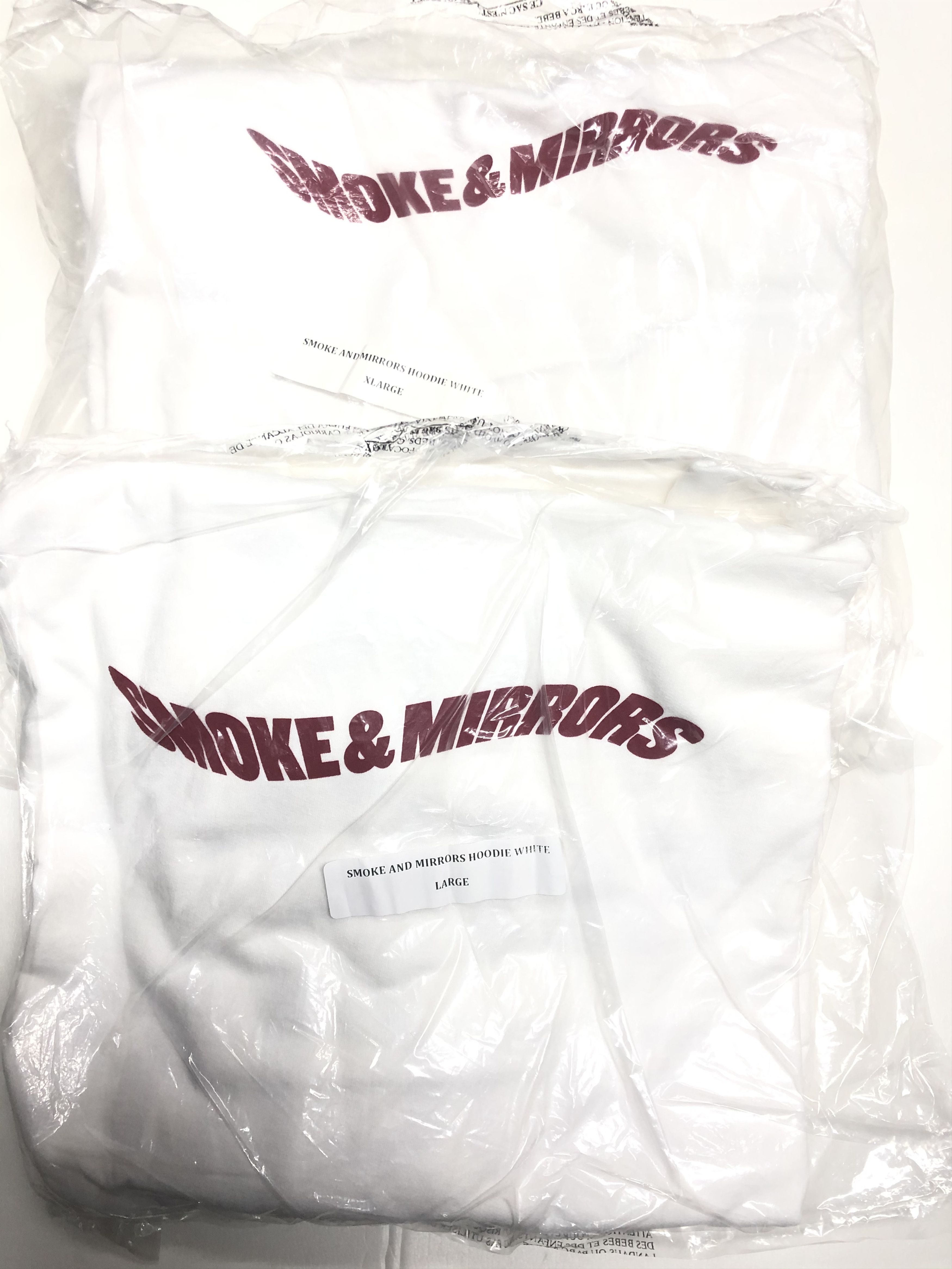 Anti Social Social Club DS ASSC maroon logo Smoke and Mirrors White Hoodie in Hand Size US XL / EU 56 / 4 - 7 Thumbnail