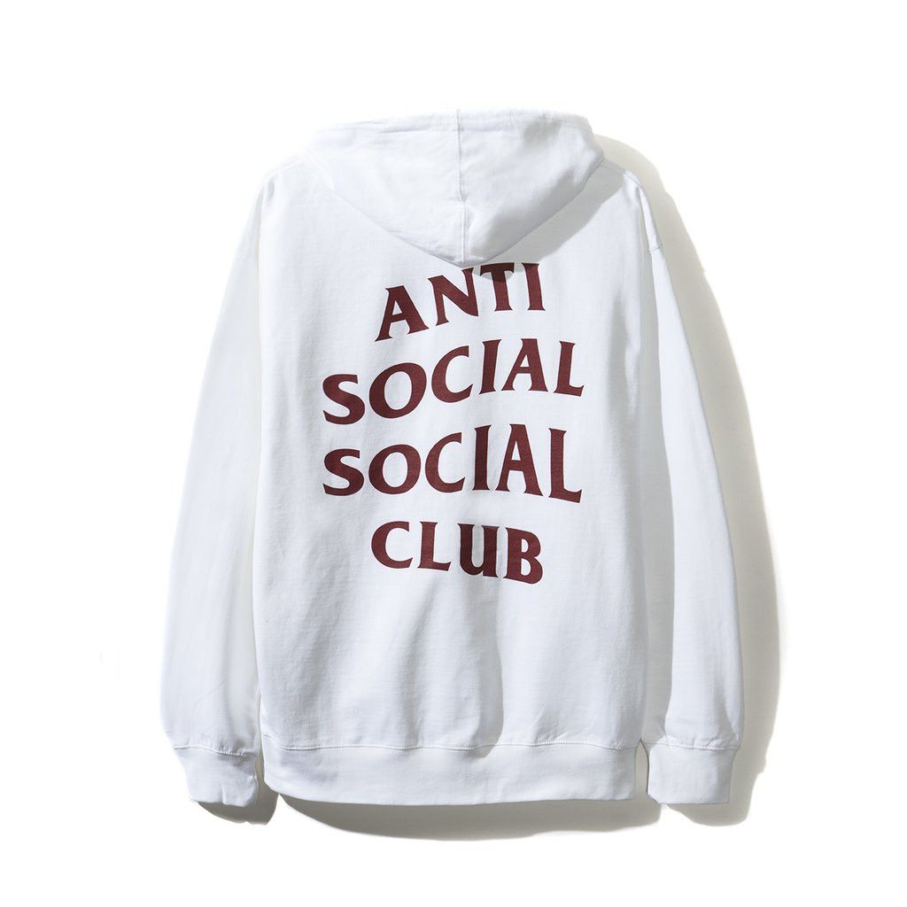 Anti Social Social Club DS ASSC maroon logo Smoke and Mirrors White Hoodie in Hand Size US XL / EU 56 / 4 - 6 Thumbnail