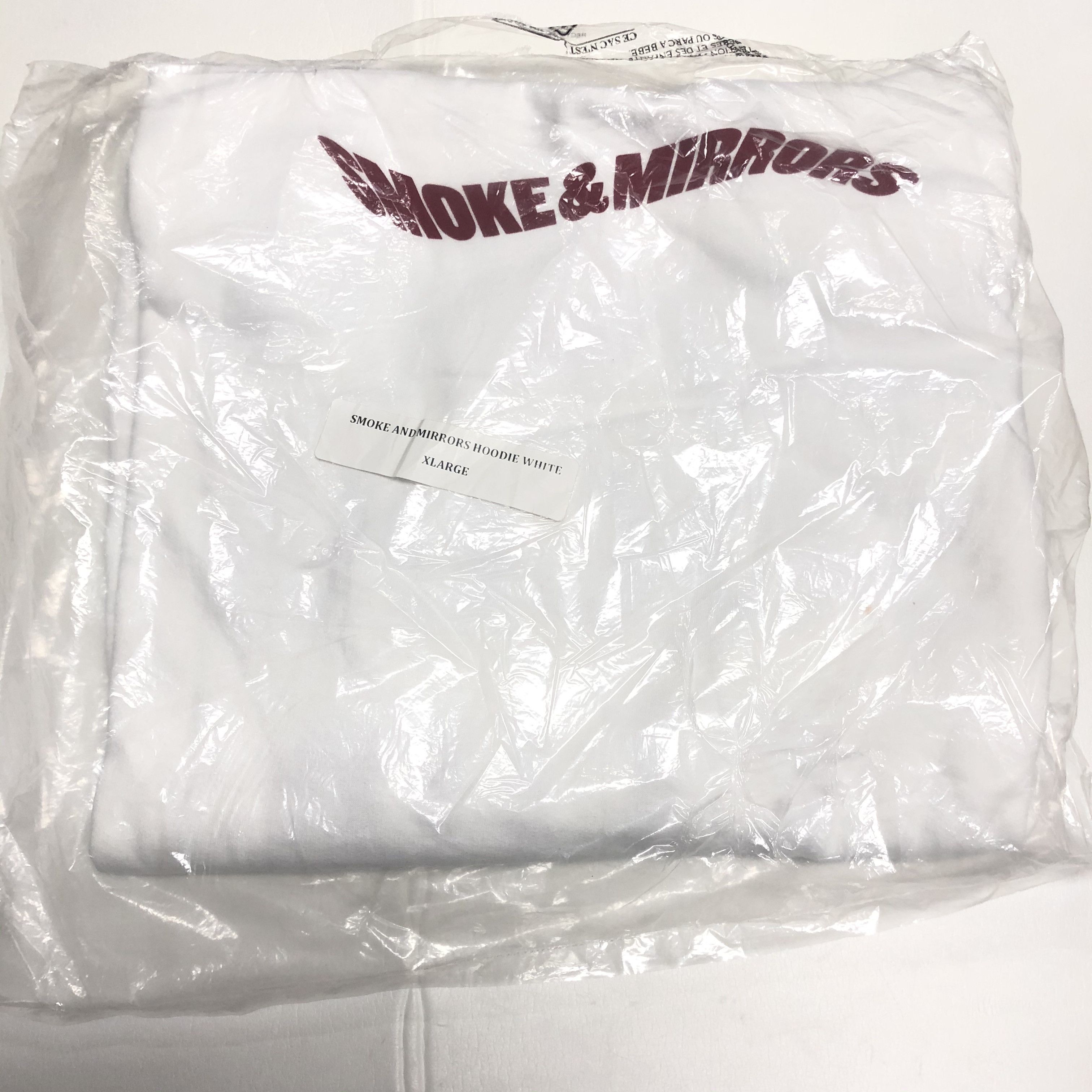 Anti Social Social Club DS ASSC maroon logo Smoke and Mirrors White Hoodie in Hand Size US XL / EU 56 / 4 - 2 Thumbnail