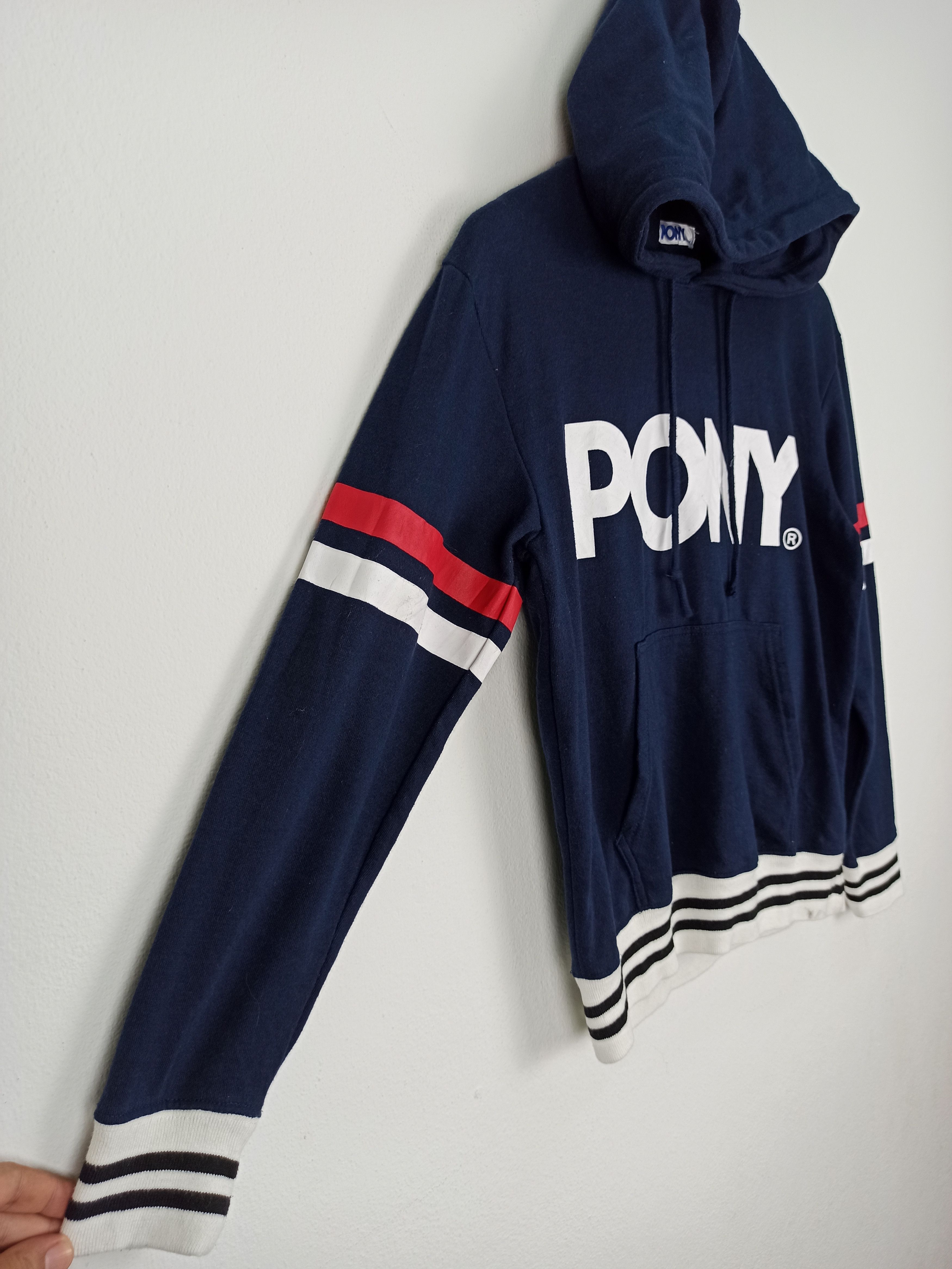 PONY Rare Pony Hoodie Sweatshirt Big Logo for Ladies (c38) Size ONE SIZE - 3 Thumbnail