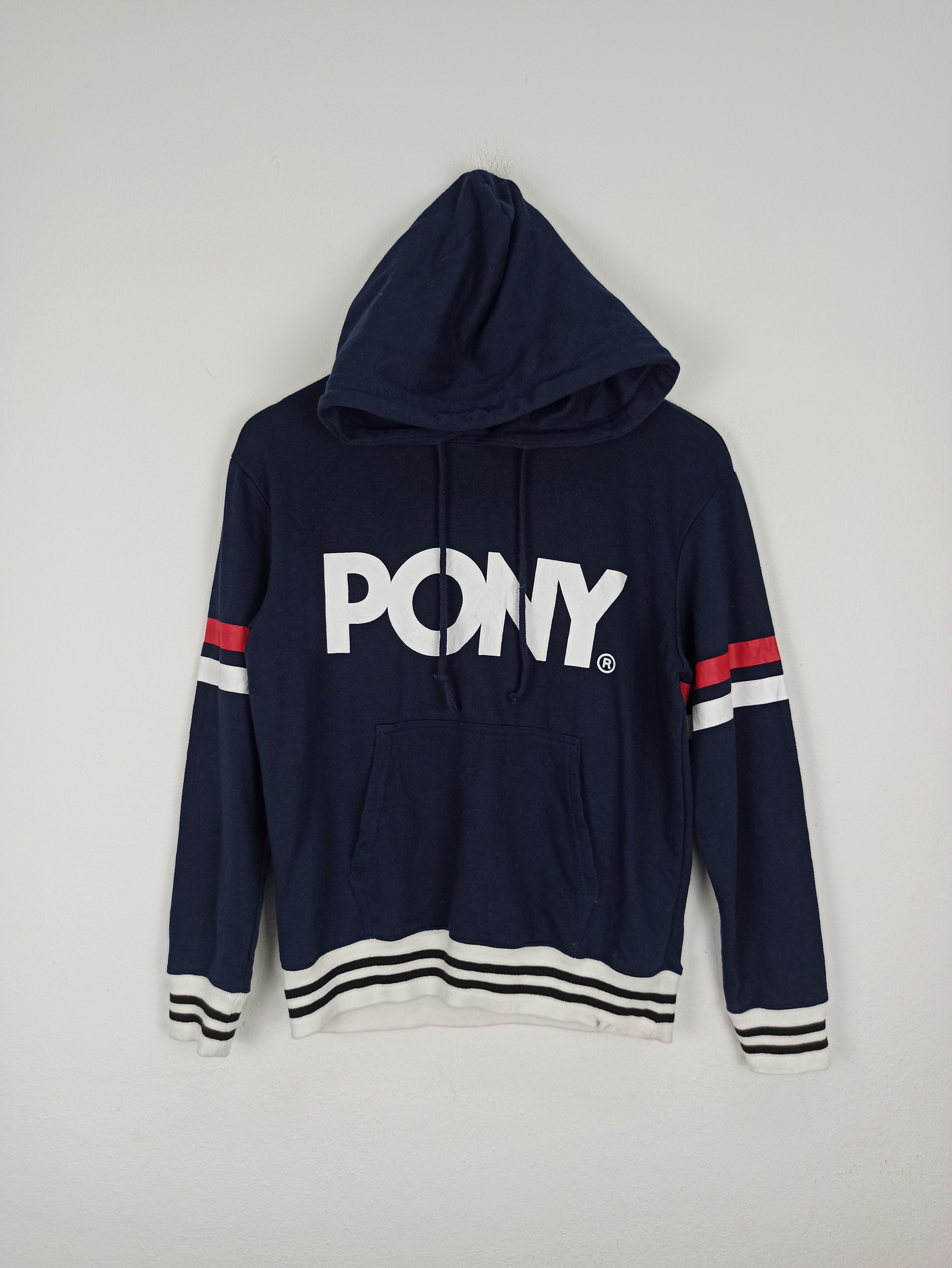 PONY Rare Pony Hoodie Sweatshirt Big Logo for Ladies (c38) Size ONE SIZE - 1 Thumbnail