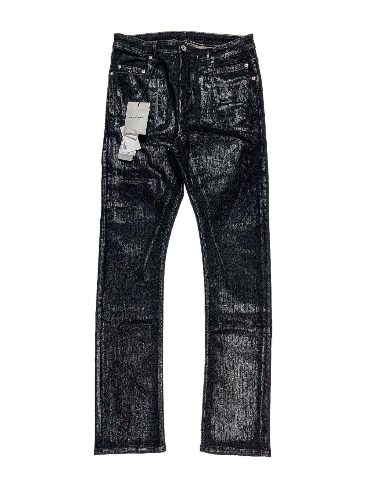 Rick Owens FW21 Rick Owens Gethsemane Foil Waxed Detroit Denim Jeans ...