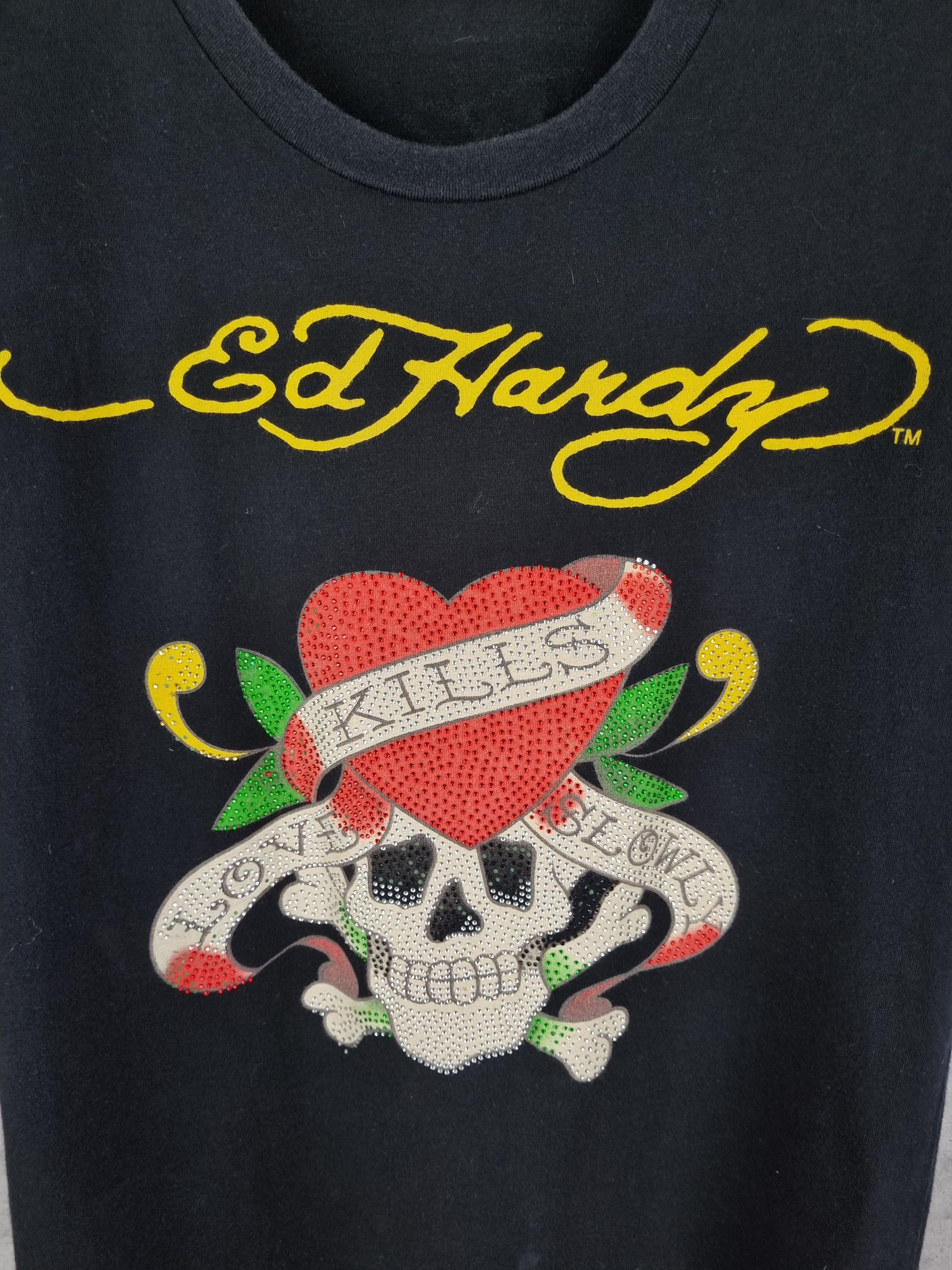 Christian Audigier × Ed Hardy Ed Hardy Kills Love Slowly Swarovski Tee Shirt Size US M / EU 48-50 / 2 - 9 Thumbnail