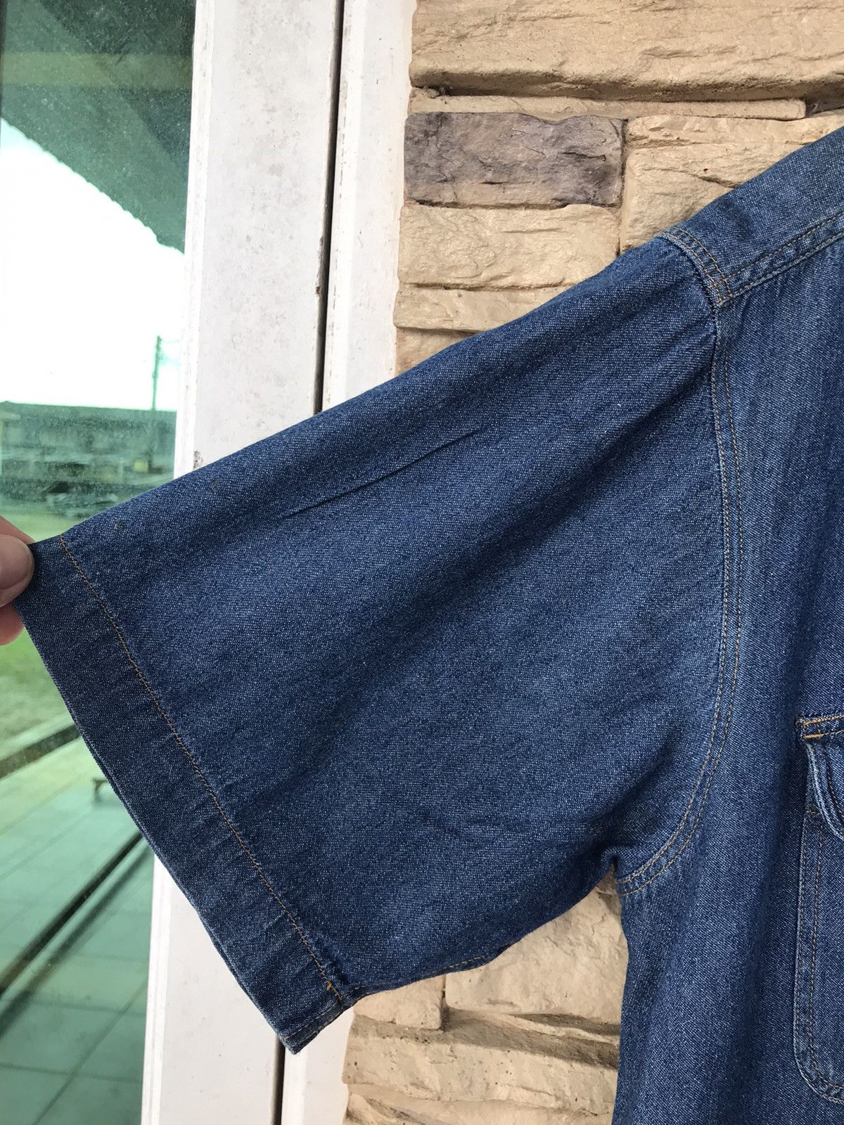 Vintage Vintage First Down Denim Button Up Short Shirts Size US L / EU 52-54 / 3 - 3 Thumbnail