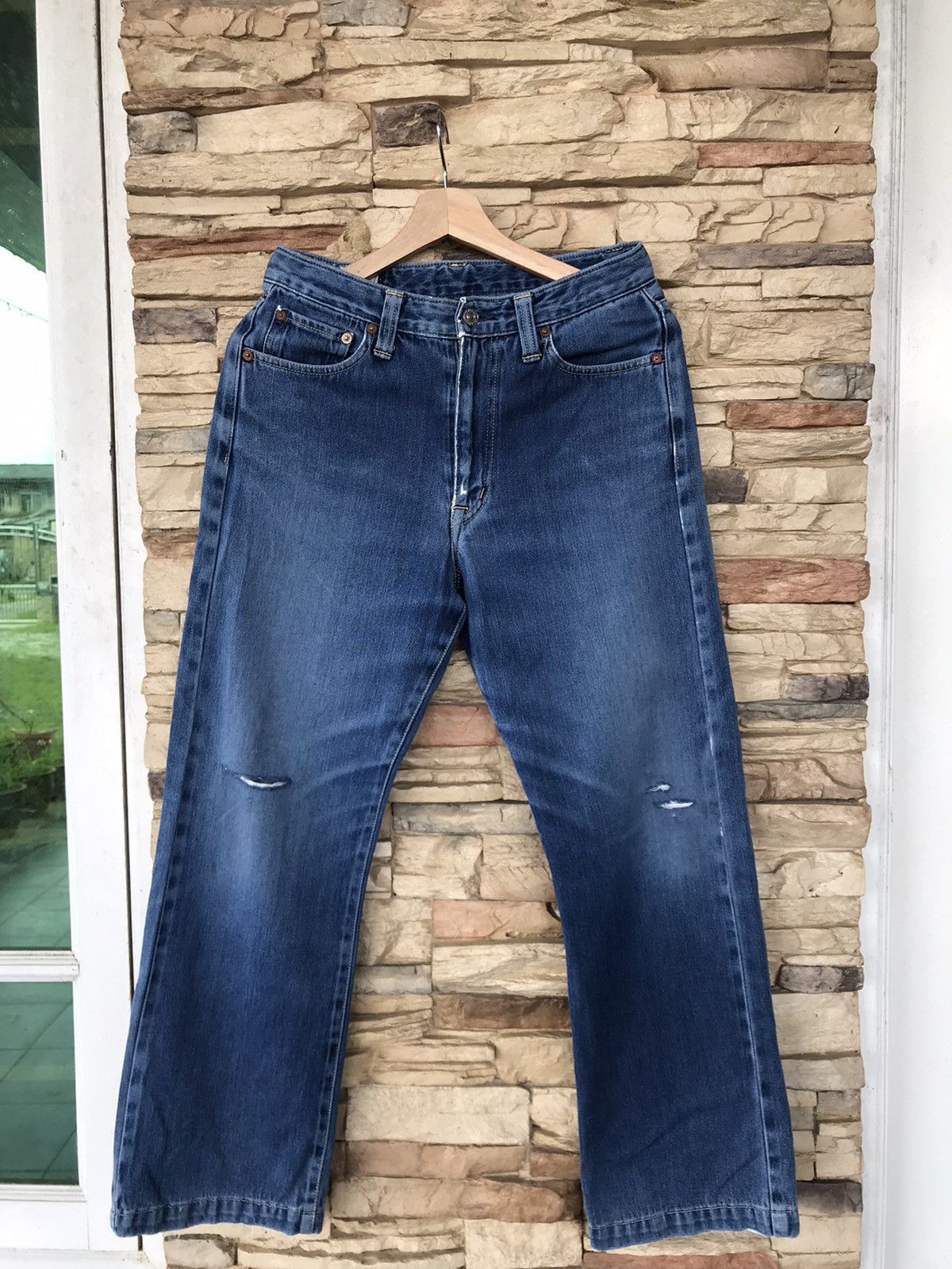 Vintage Vintage Blue Way Distressed Jeans Size US 30 / EU 46 - 1 Thumbnail