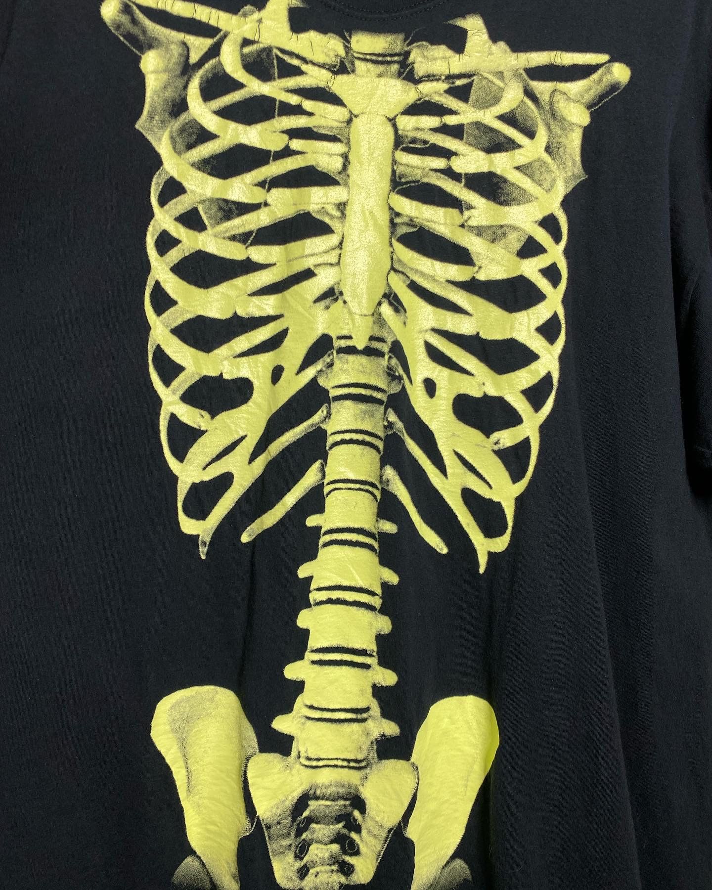 Vintage 🚨Vintage Glow In The Dark Skeleton 00s Halloween T-Shirt Size US XXL / EU 58 / 5 - 4 Thumbnail